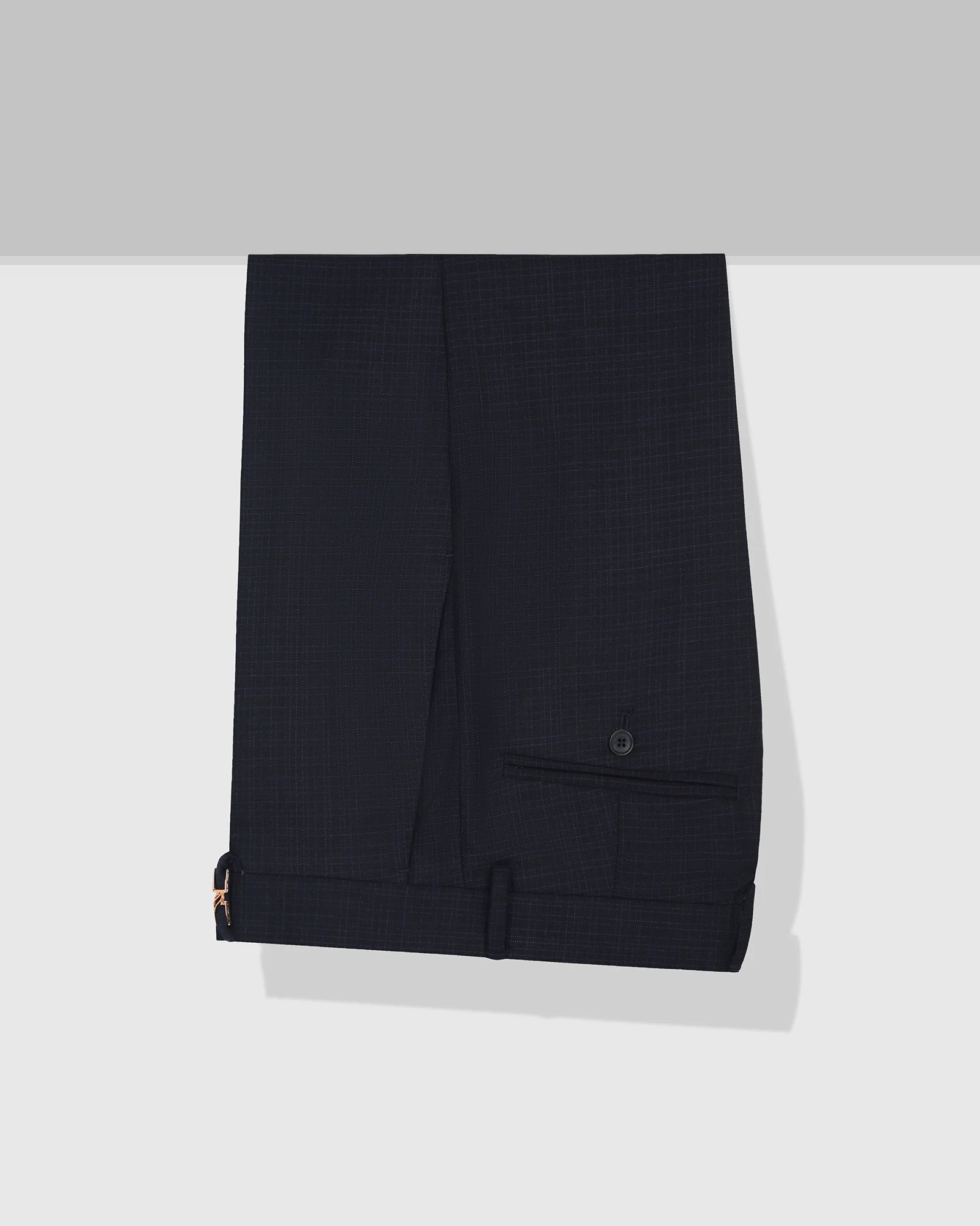Luxe Slim Comfort B-95 Formal Navy Textured Trouser - Chanel - Image 5
