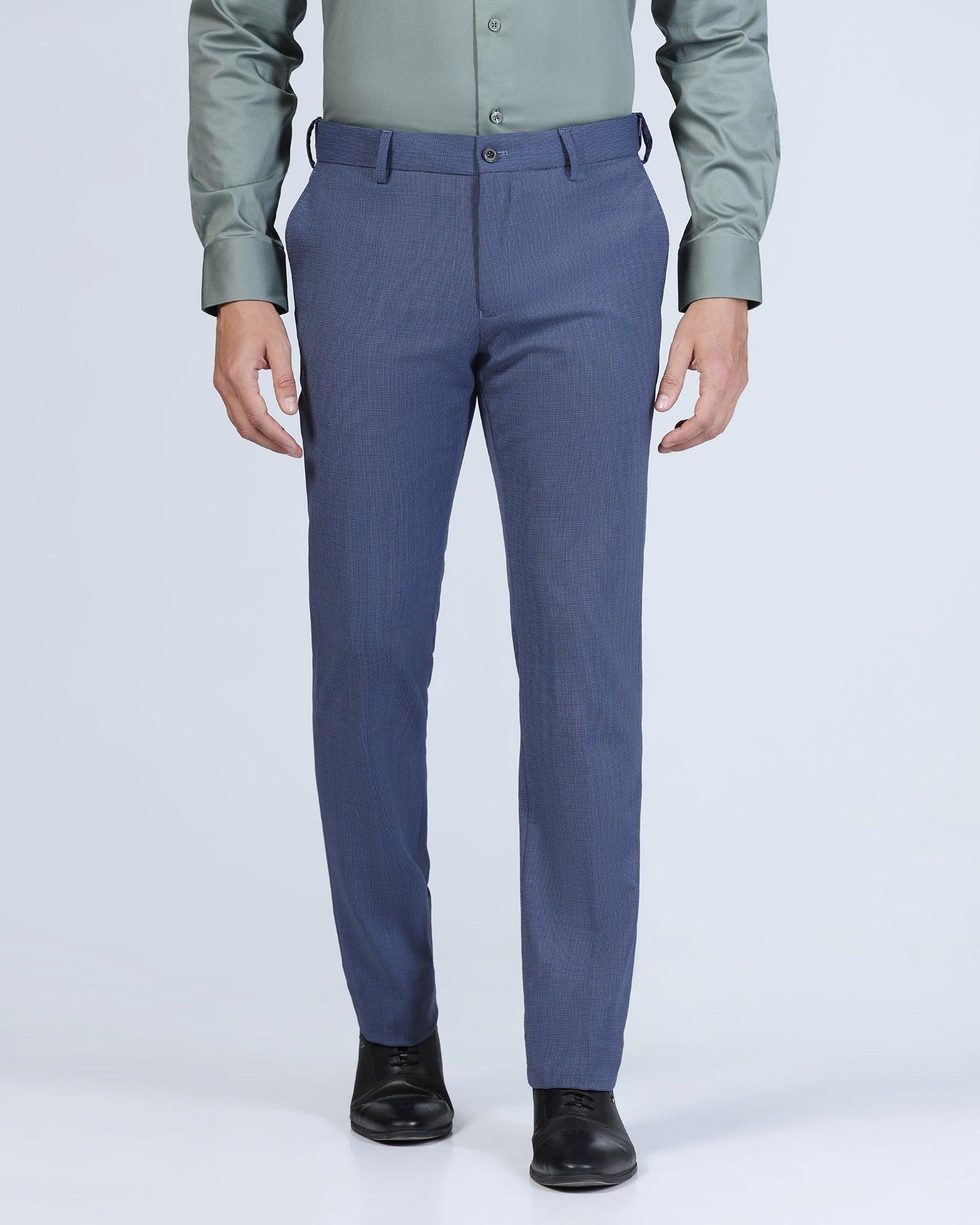 Luxe Slim Comfort B-95 Formal Blue Stripe Trouser - Lexus - Image 3
