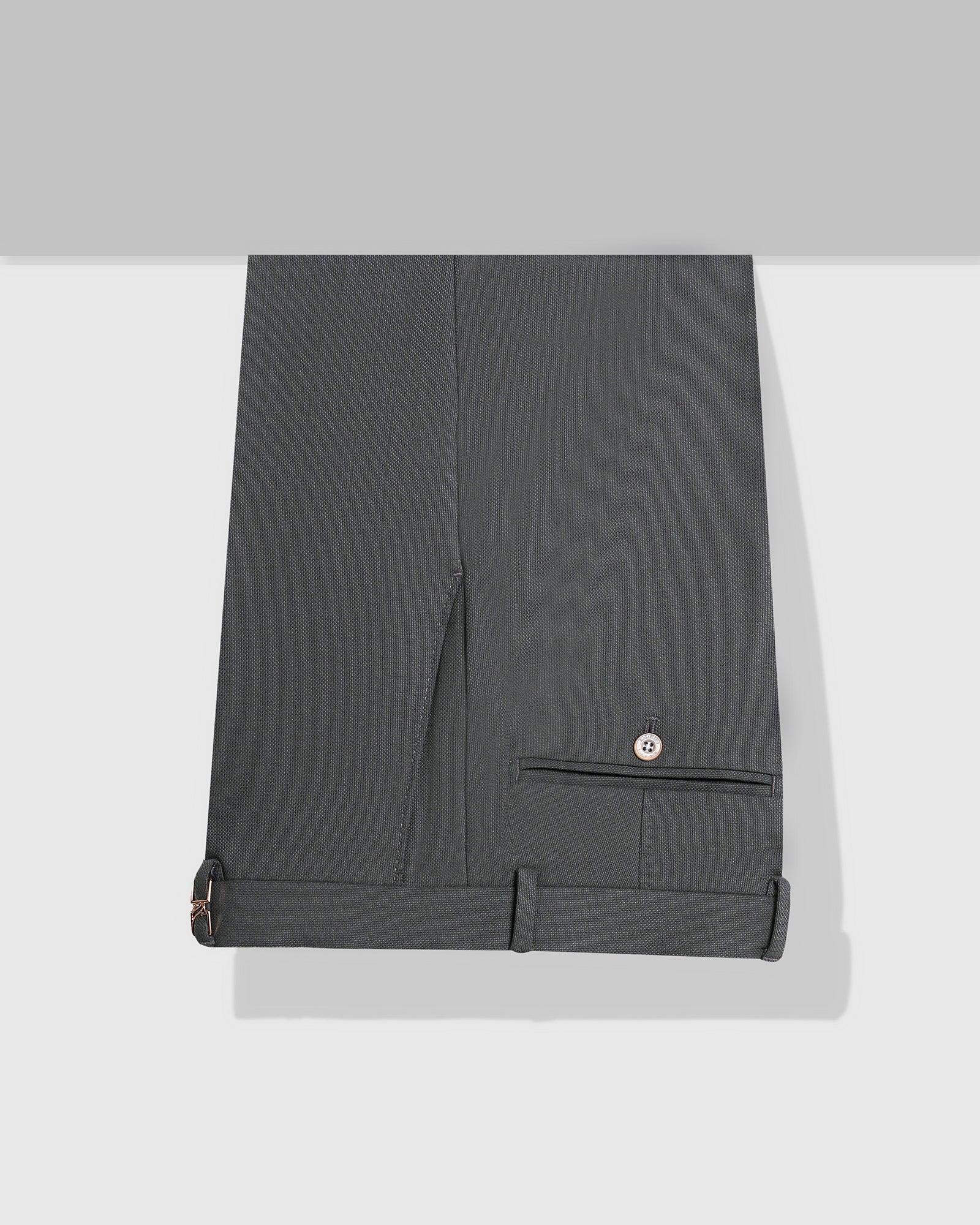 Luxe Slim Comfort B-95 Formal Olive Textured Trouser - Bugati - Image 5