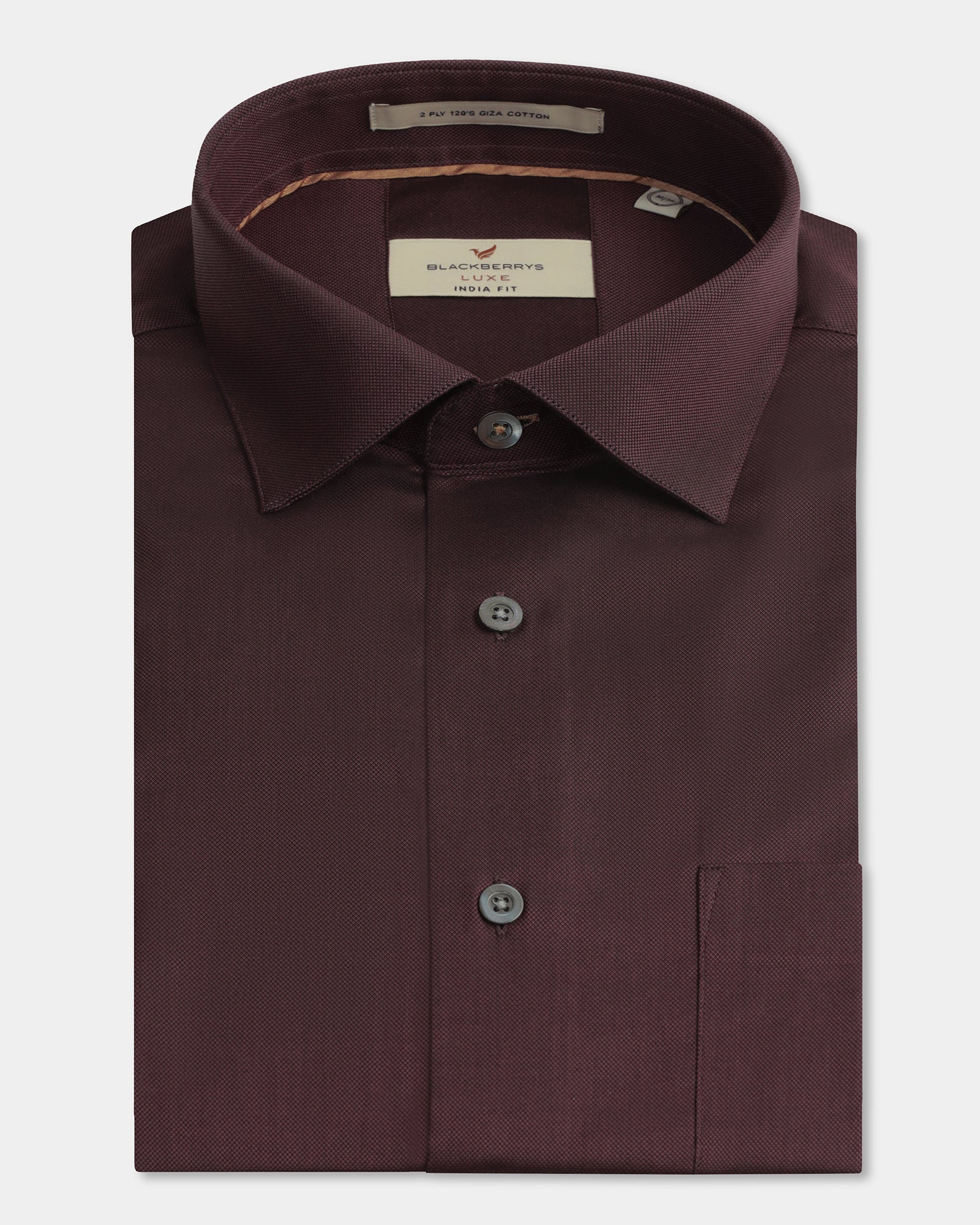 Maroon Luxe Textured Shirt - Crypto - Image 5