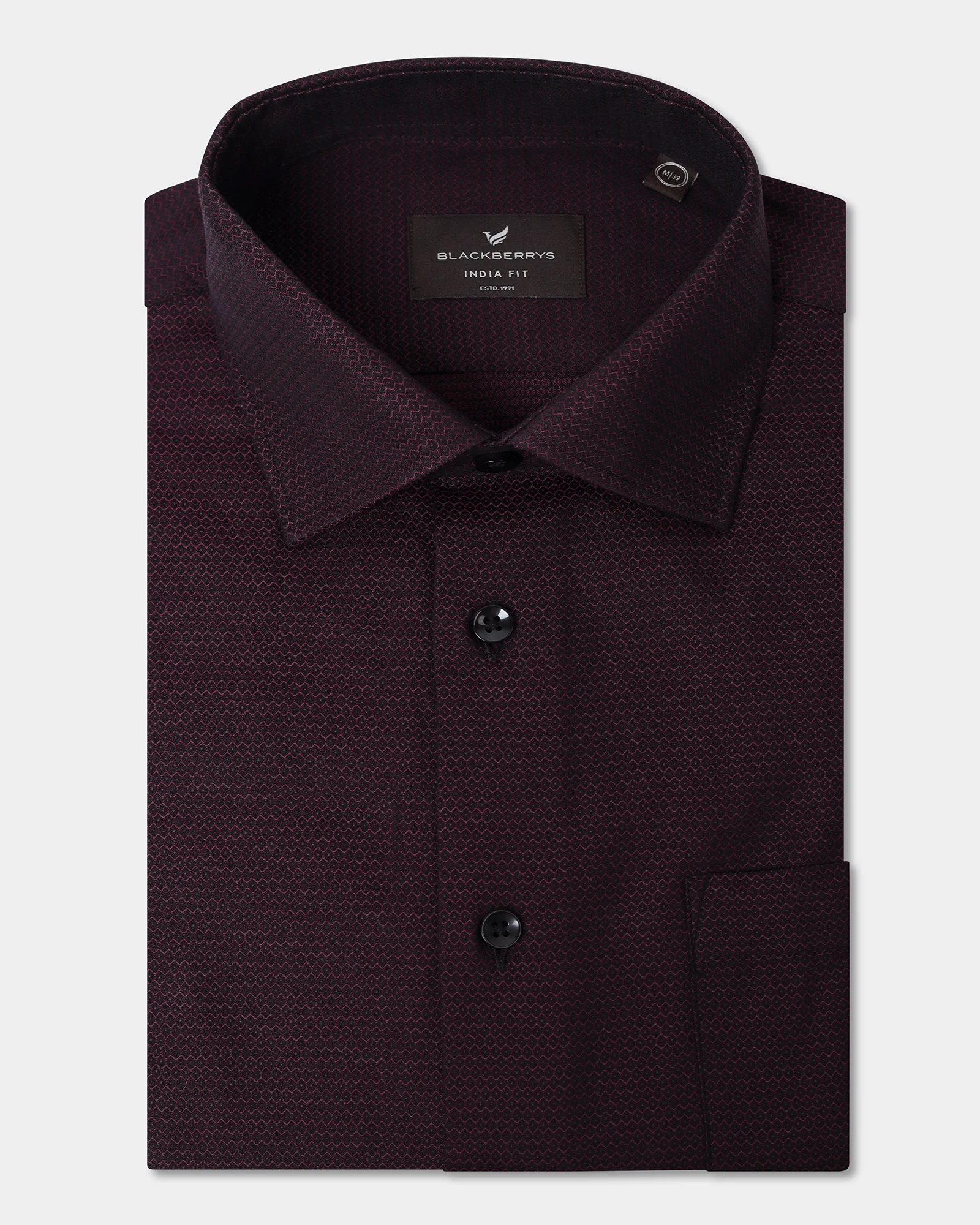 Maroon Textured Shirt - Robin - Image 5