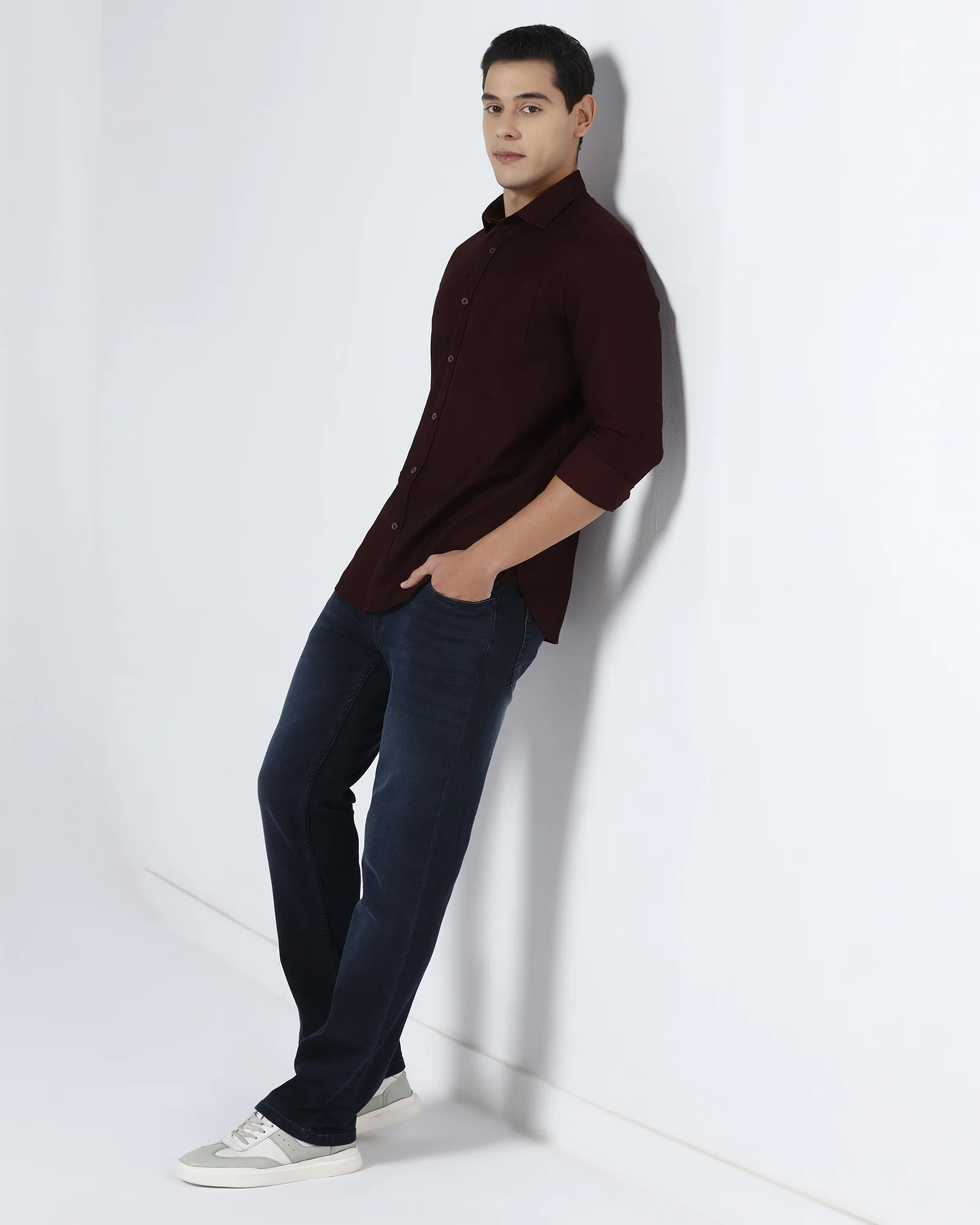 Maroon Textured Shirt - Solter - Image 7