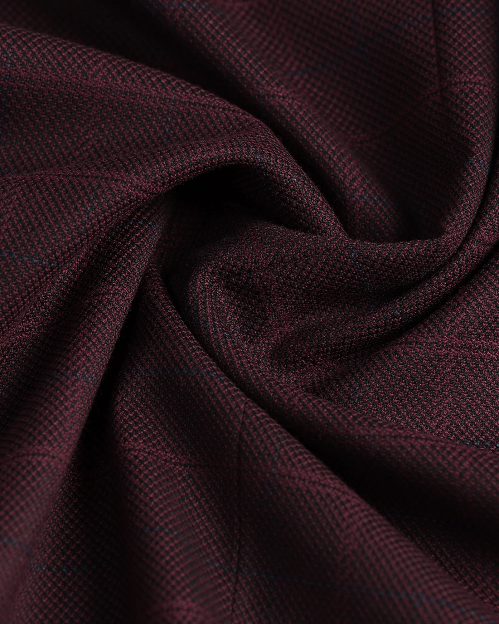 Maroon Three Piece Check Suit - Qester - Image 6