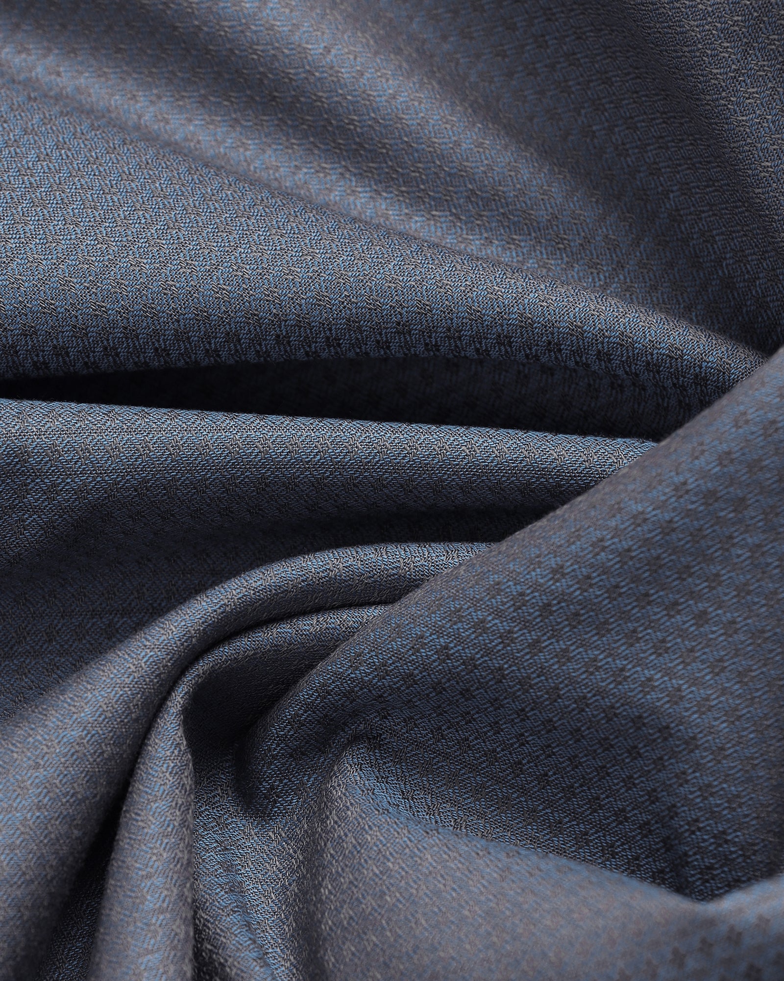 Mid Blue Half Sleeve Textured Shirt - Zander - Image 6