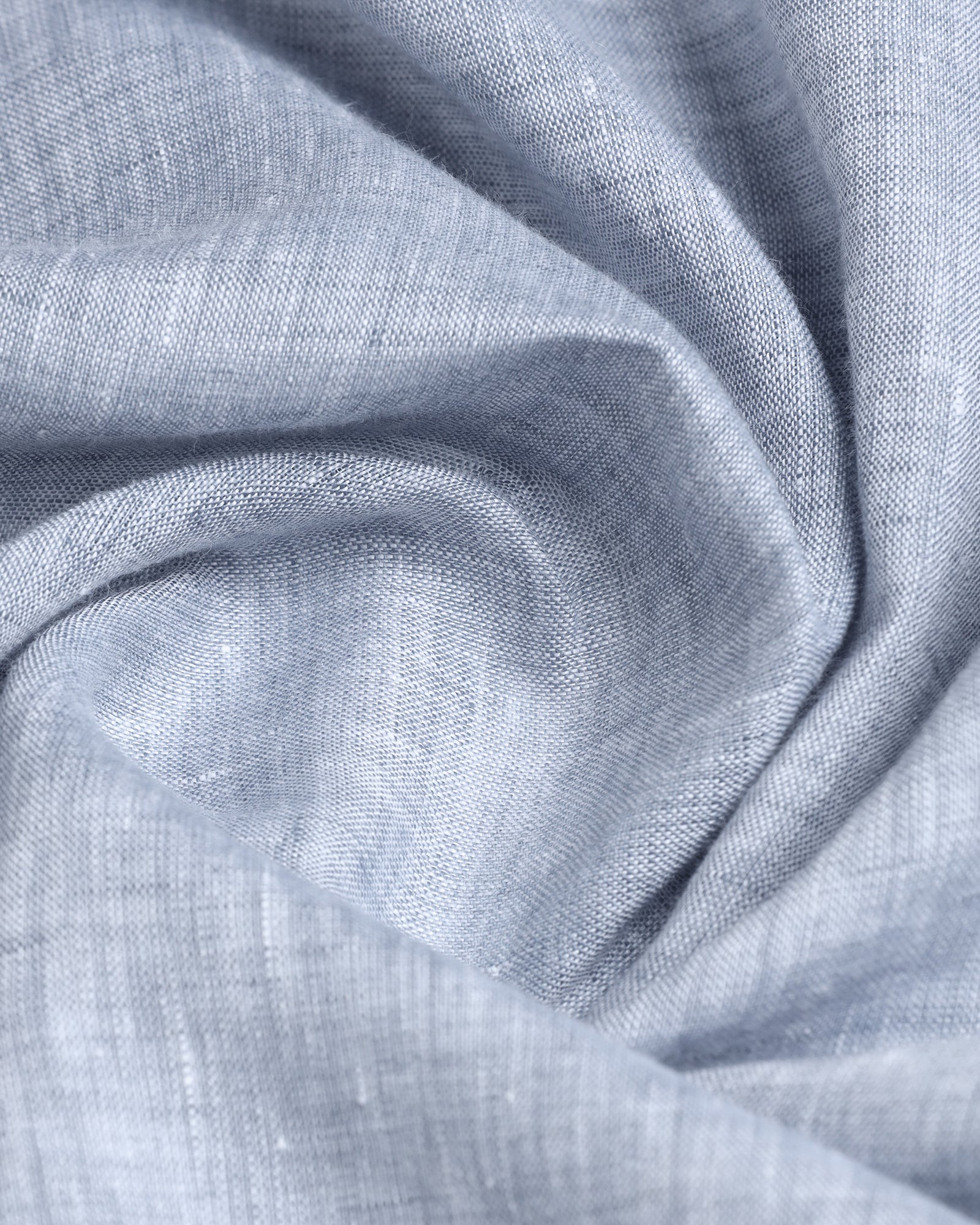 Mid Blue Linen Solid Shirt - Stelo - Image 6