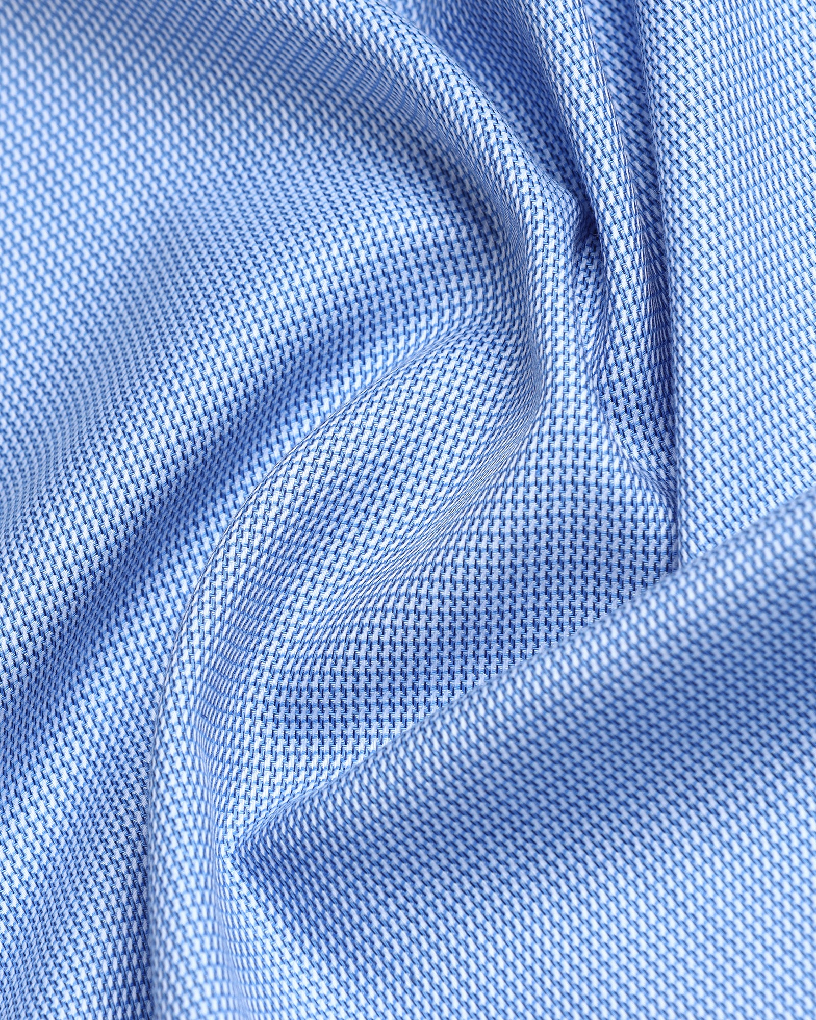 Mid Blue Non Iron Textured Shirt - Ester - Image 6