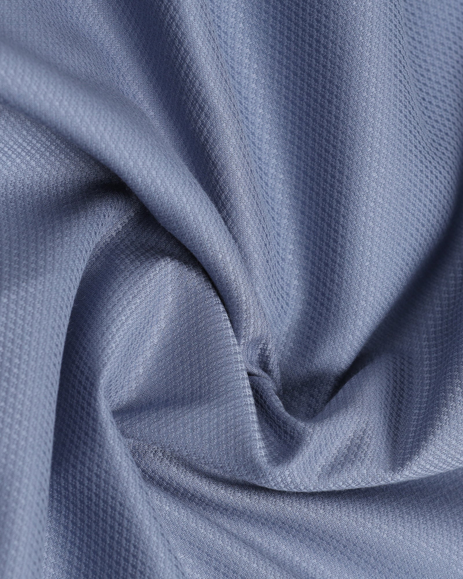 Mid Blue Non Iron Textured Shirt - P31 - Image 6