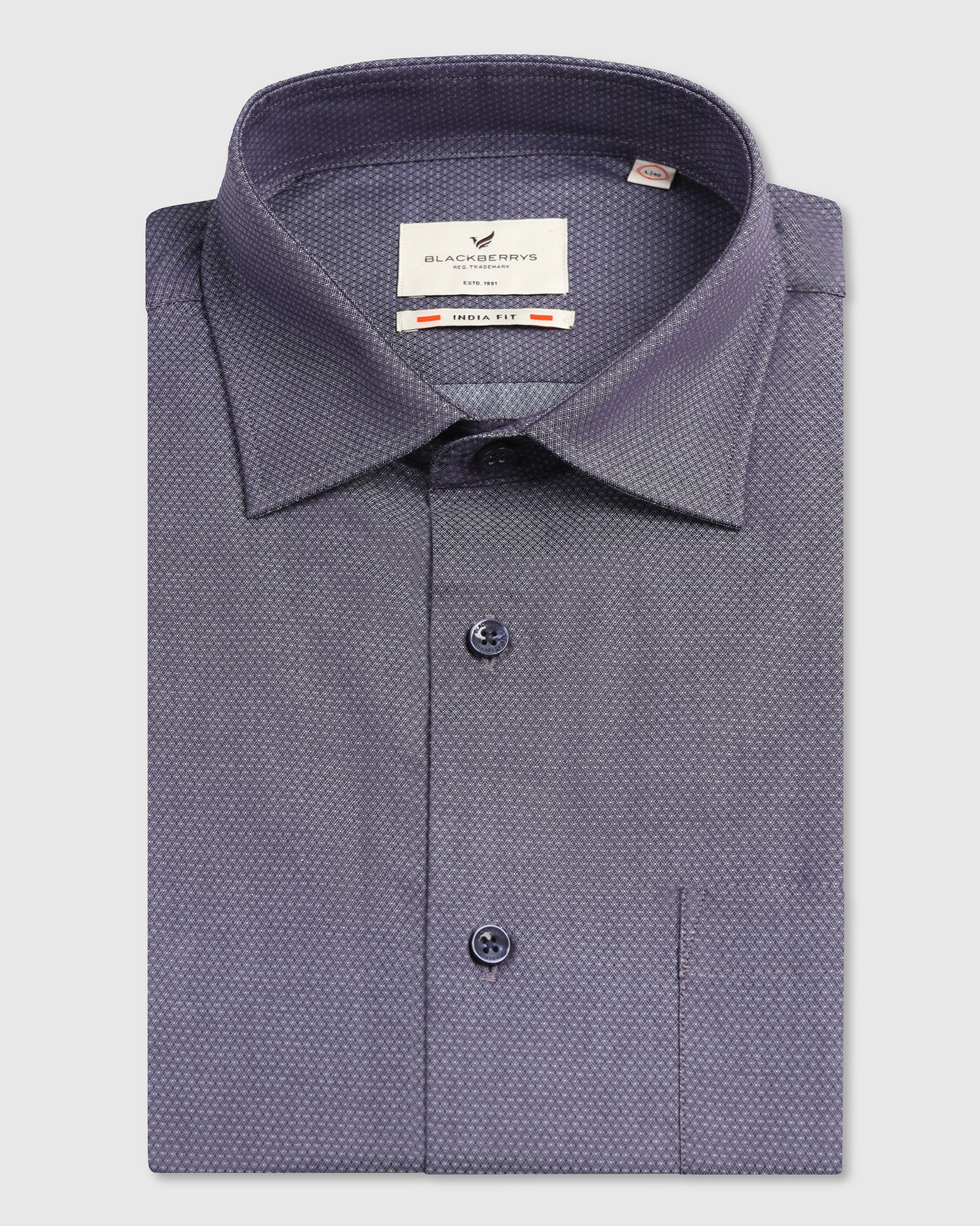 Mid Blue Textured Shirt - Ryan - Image 5