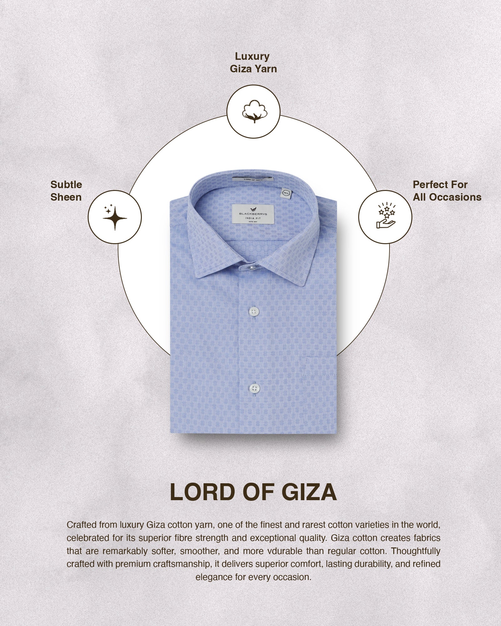 Mid Blue Textured Shirt - Seon - Image 5