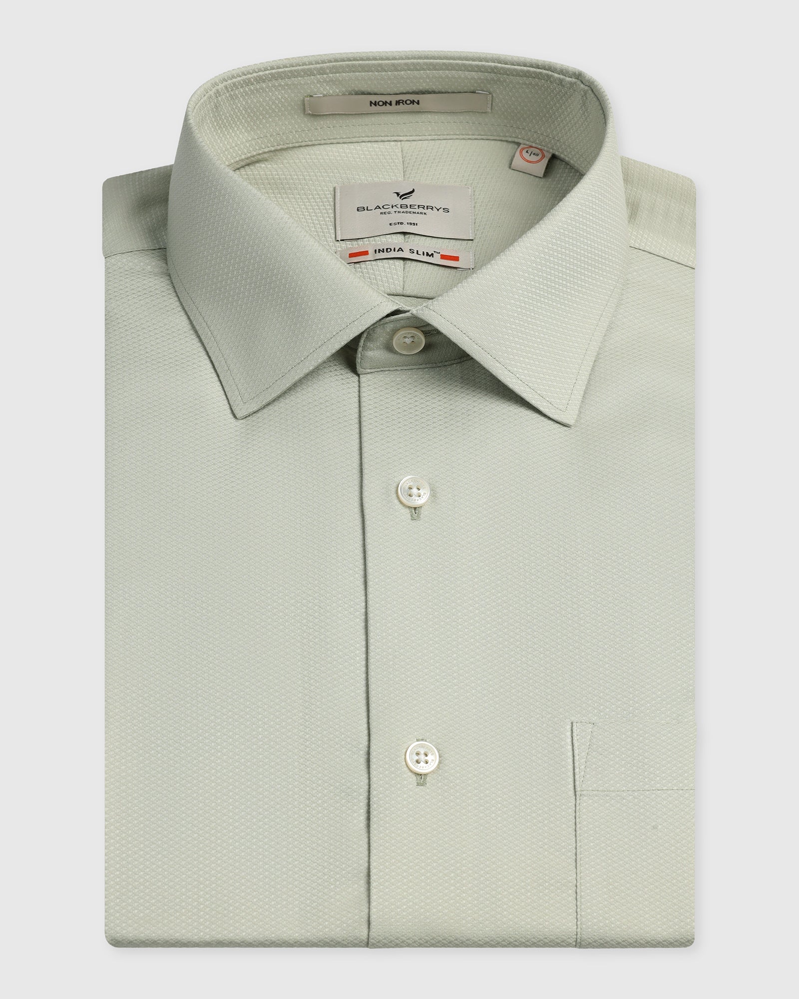 Mint Non Iron Textured Shirt - E31 - Image 5