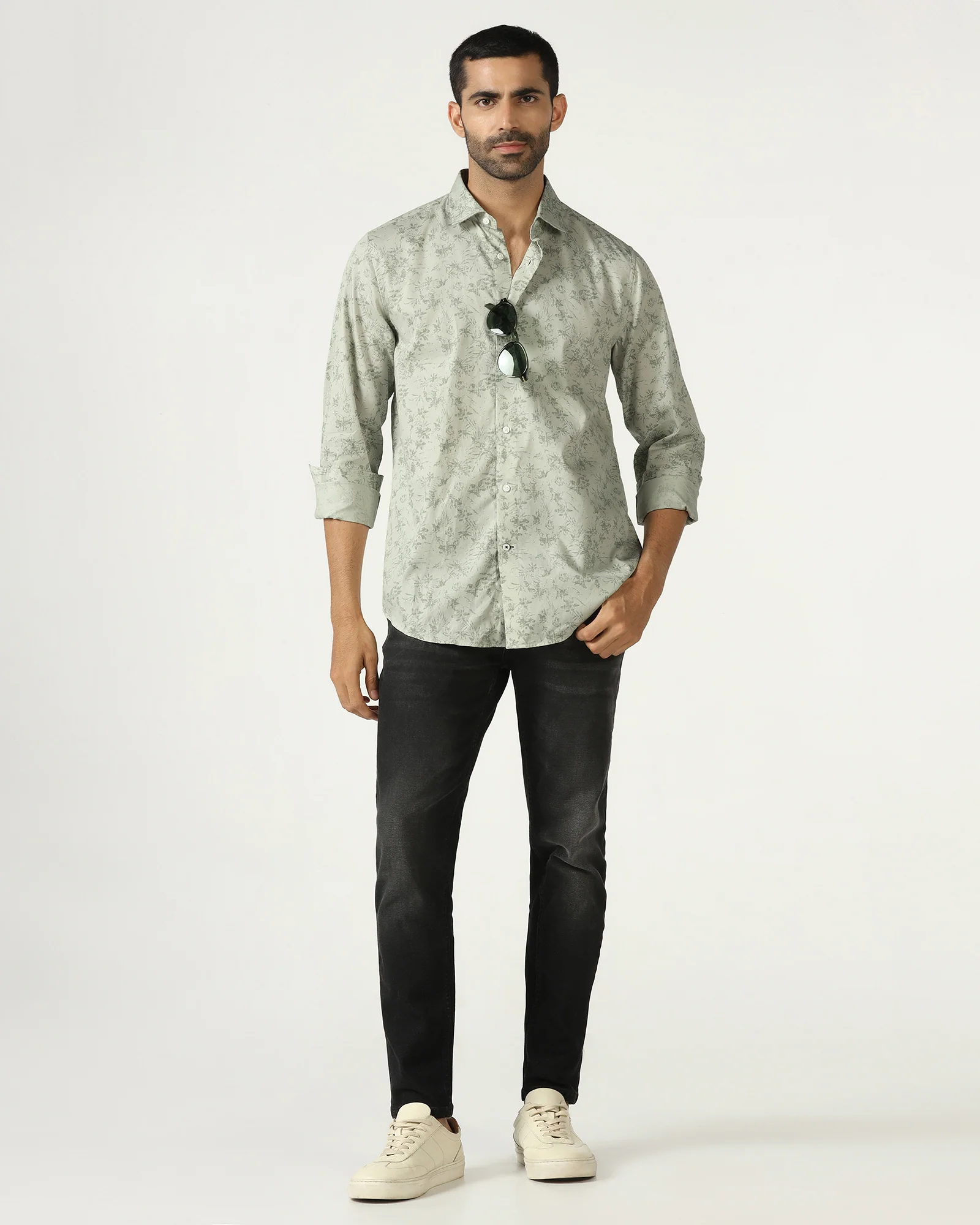 Mint Printed Shirt - Holten - Image 7