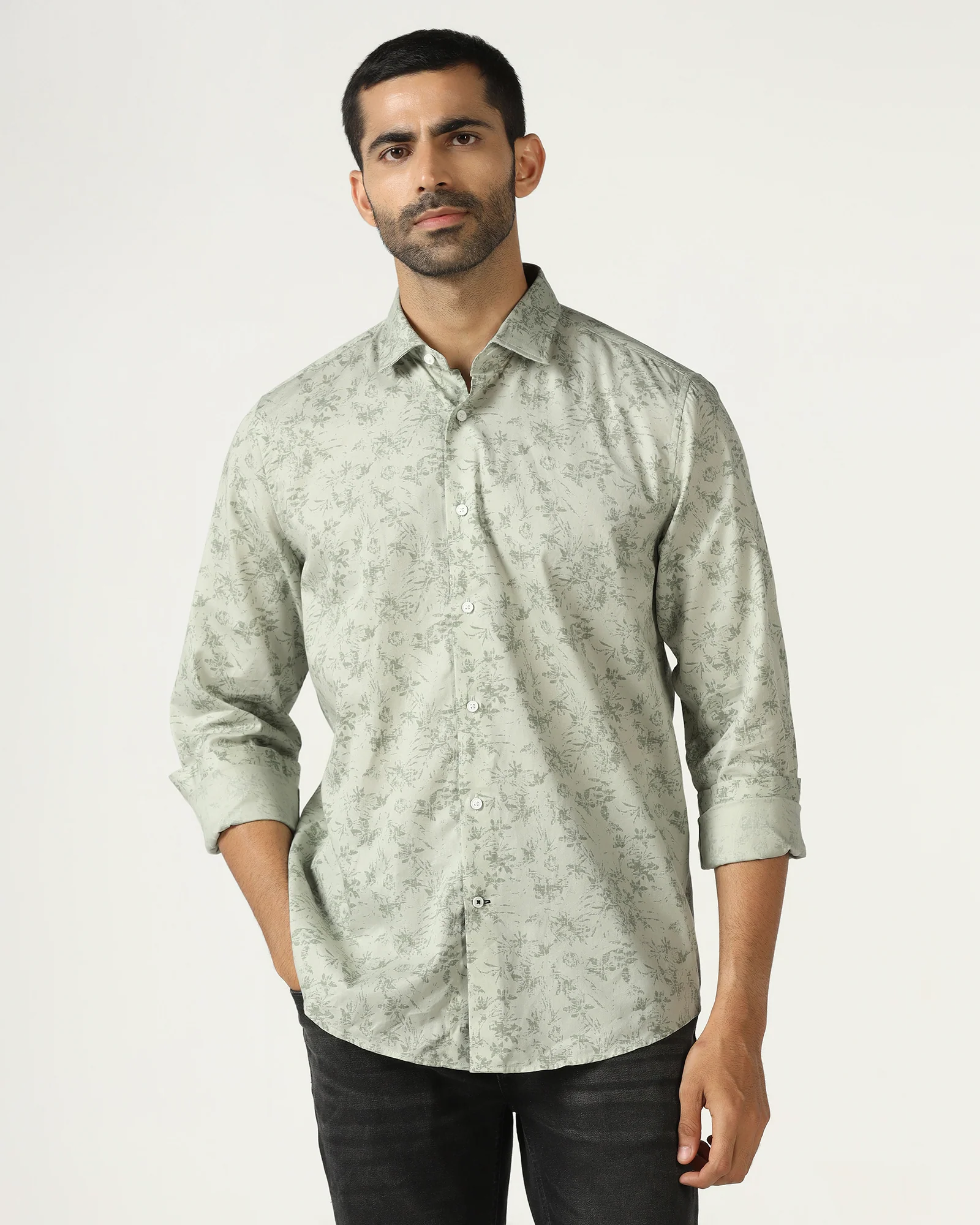 Mint Printed Shirt - Holten - Image 8