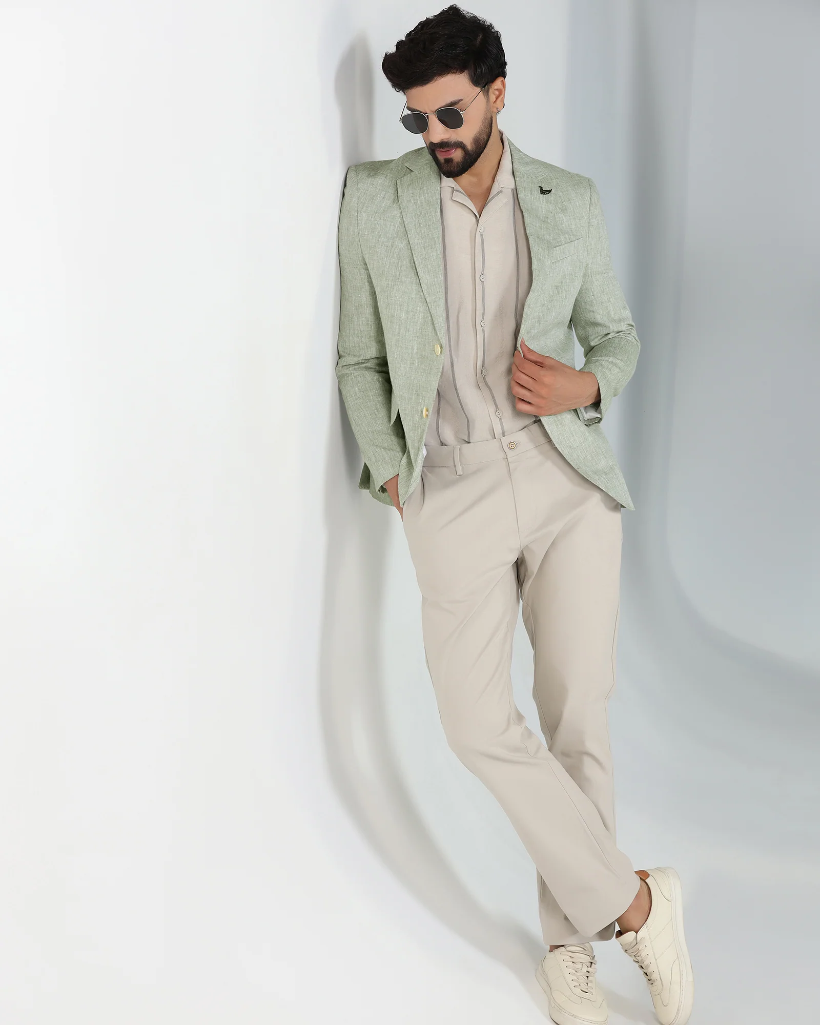 Mint Solid Blazer - Fiero - Image 6