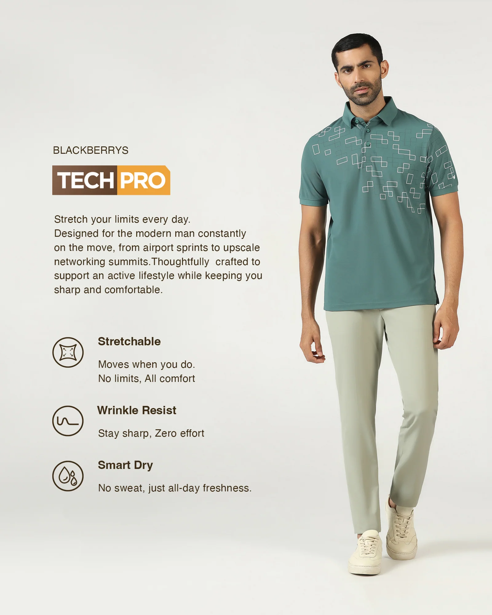 Mint TechPro Solid Trouser - Ashley - Image 3