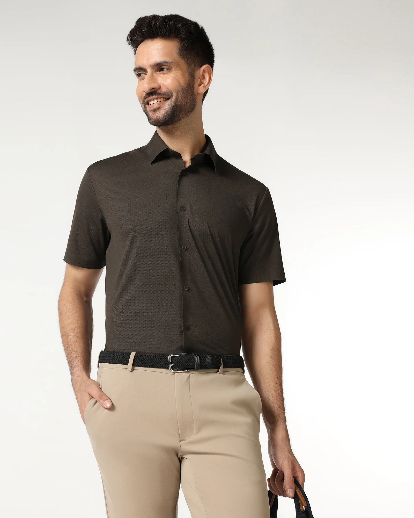 Mouse Half Sleeve TechPro Textured Shirt - Hurton - Image 7