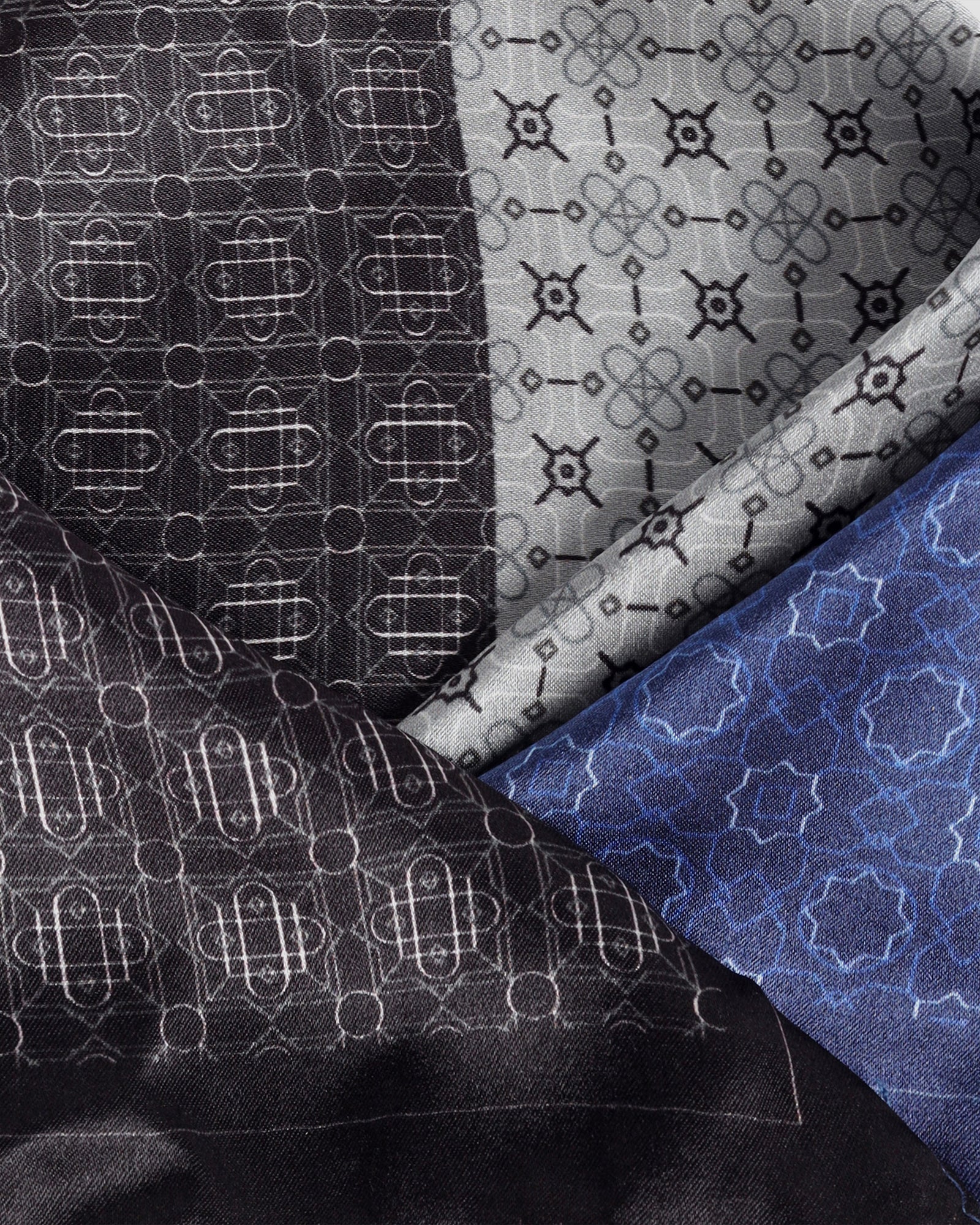 Multi Color Solid 100% Silk Pocket Square - Wakuram - Image 4
