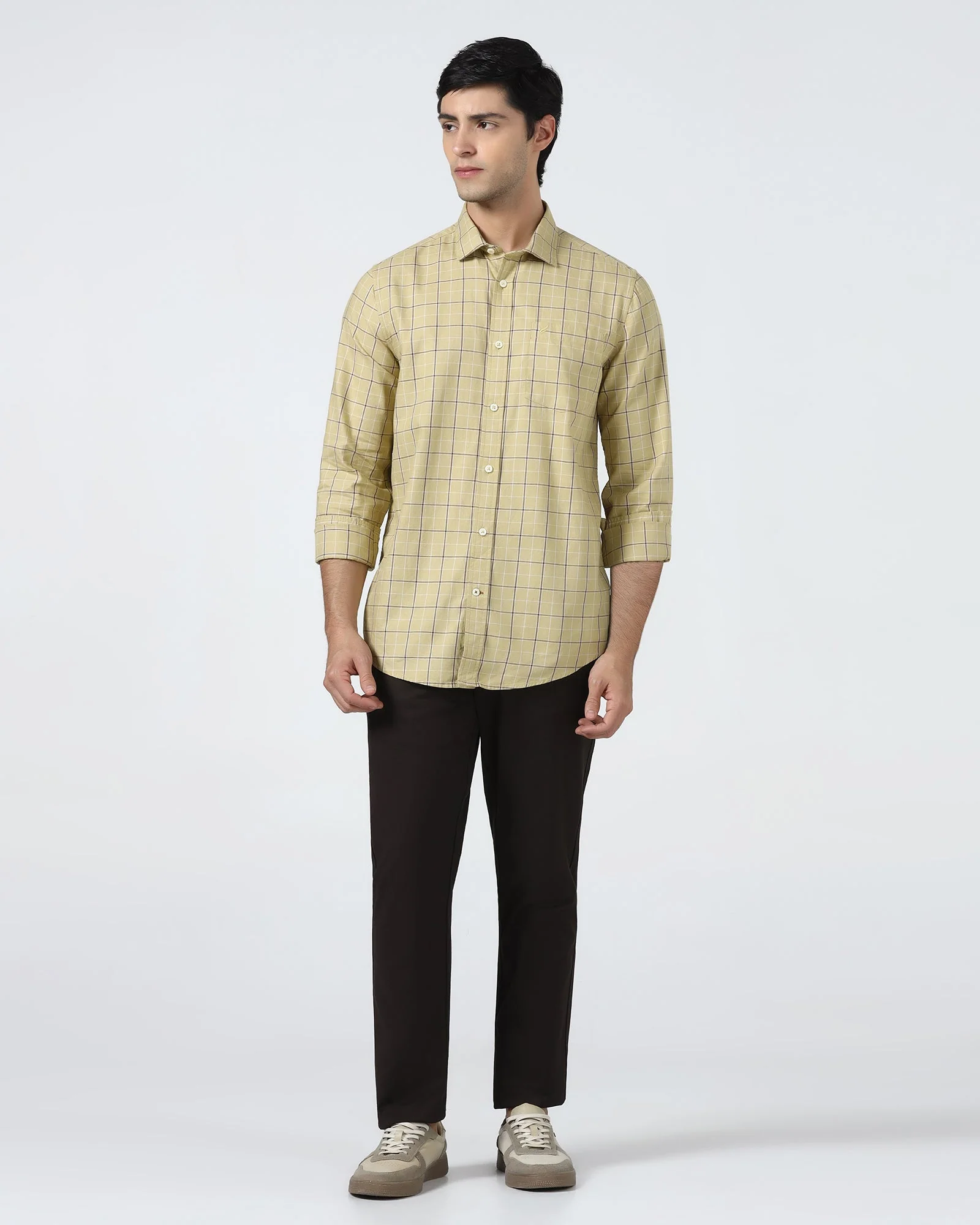 Mustard Check Shirt - Havro - Image 4