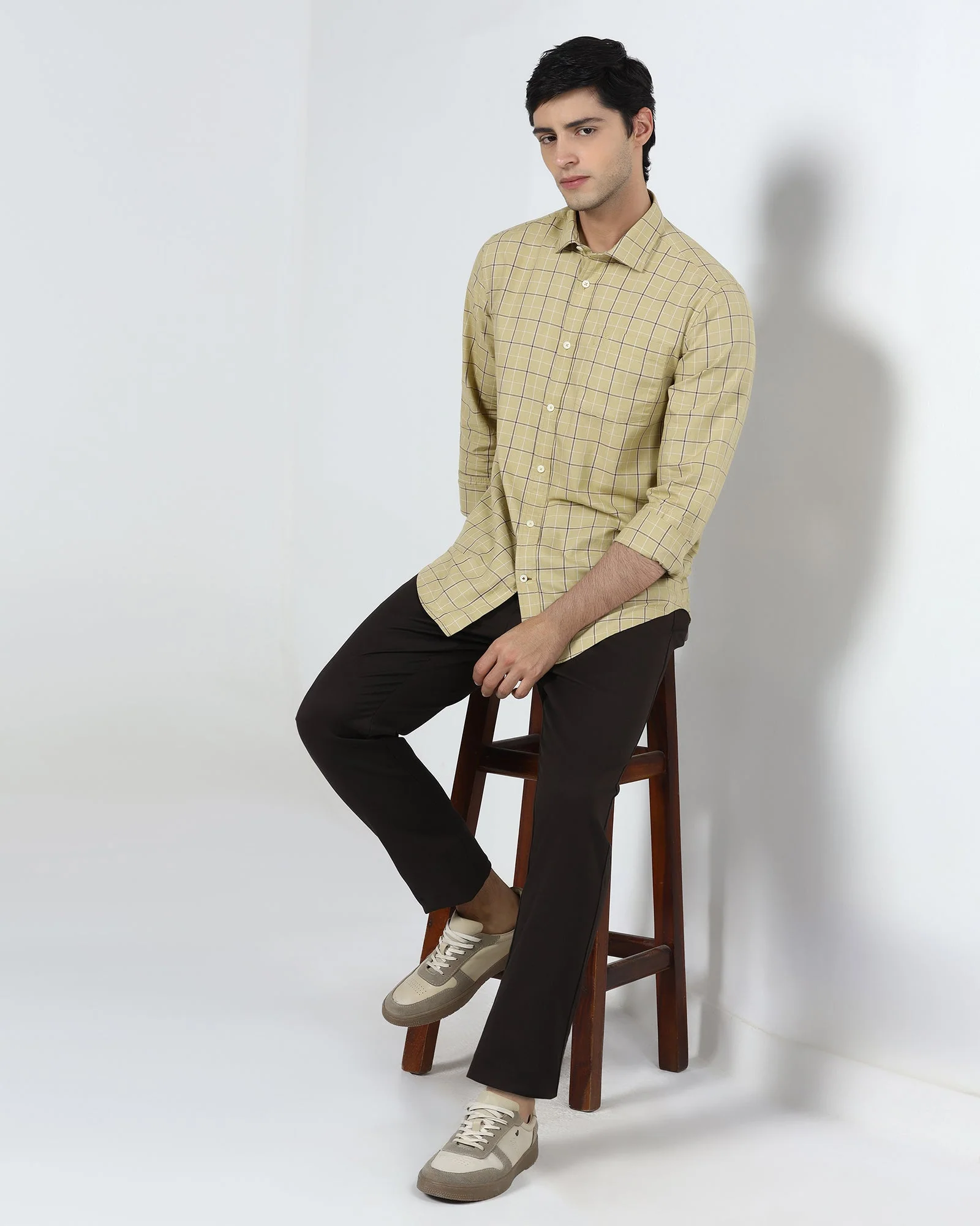 Mustard Check Shirt - Havro - Image 9