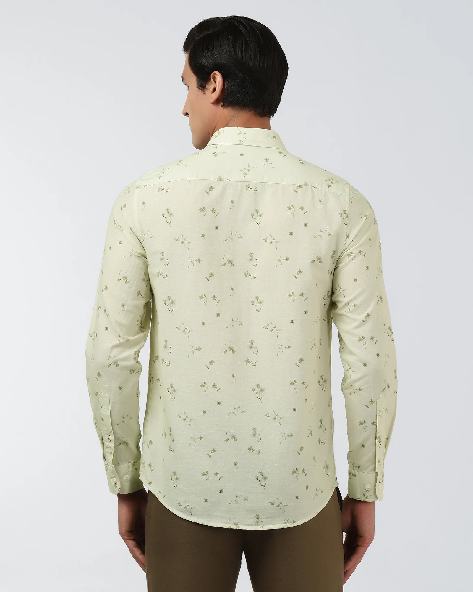 Natural Linen Printed Shirt - Arigo - Image 2