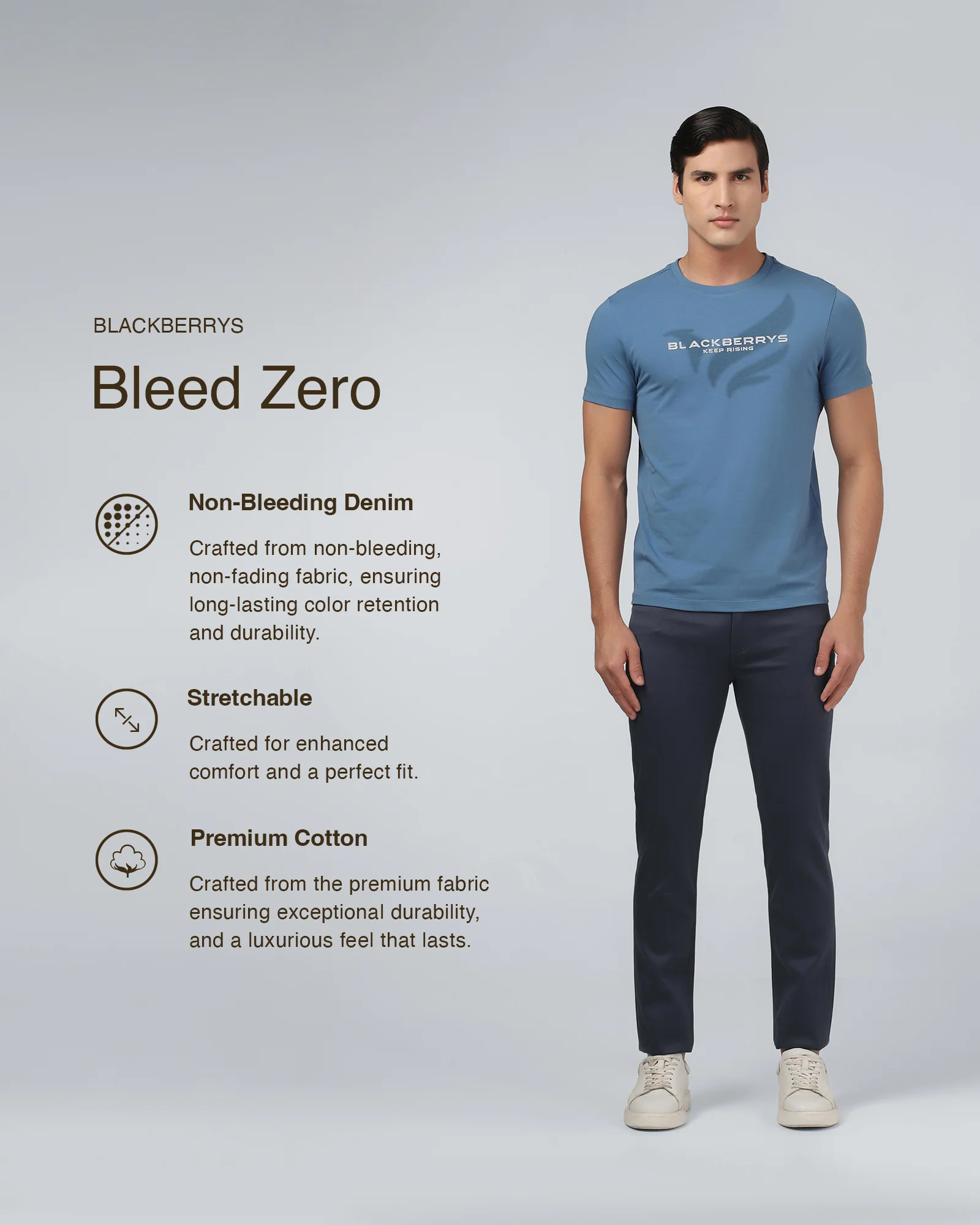 Navy Bleed Zero Slim Fit Jeans - Abto - Image 3