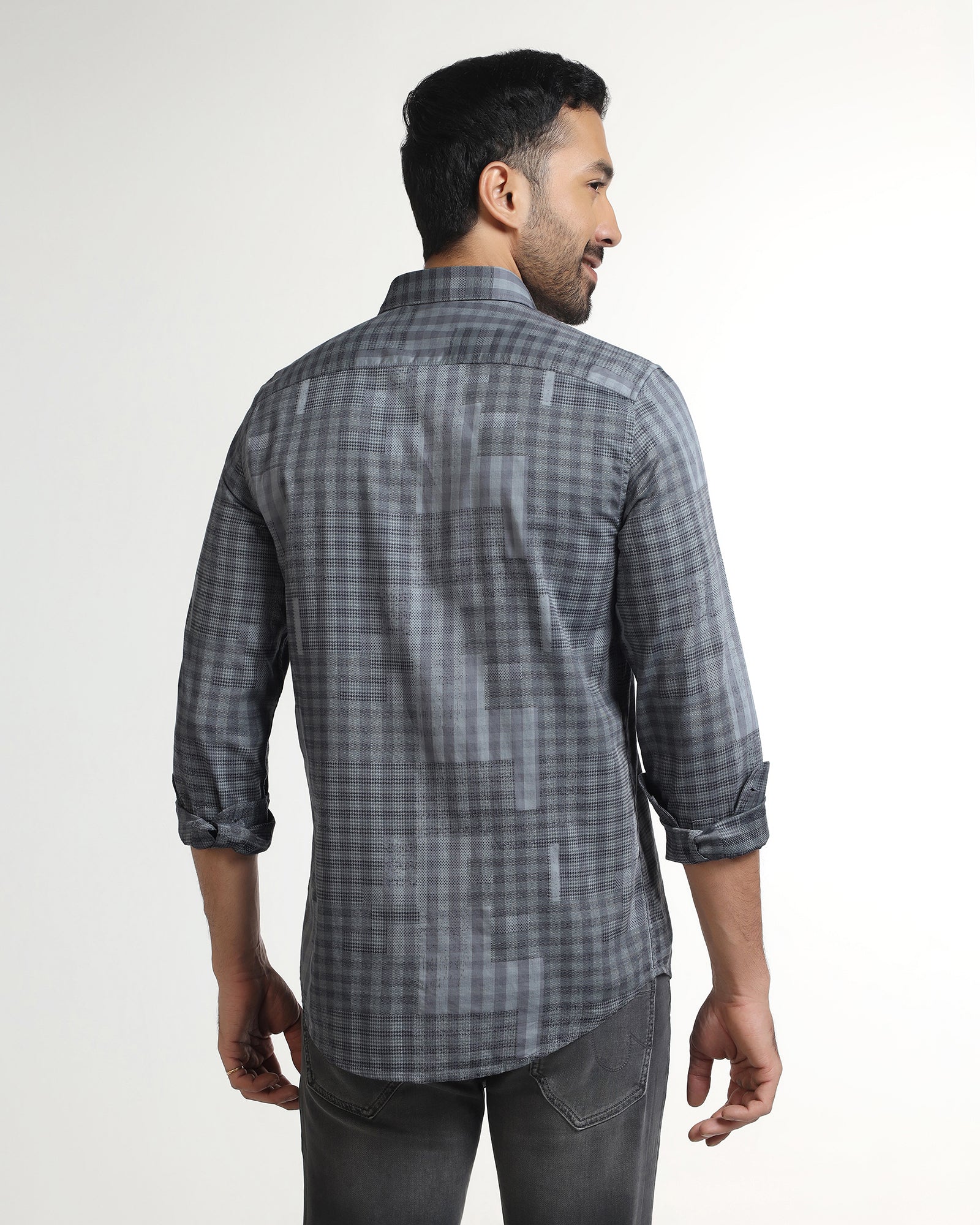 Navy Check Shirt - Lamor - Image 2
