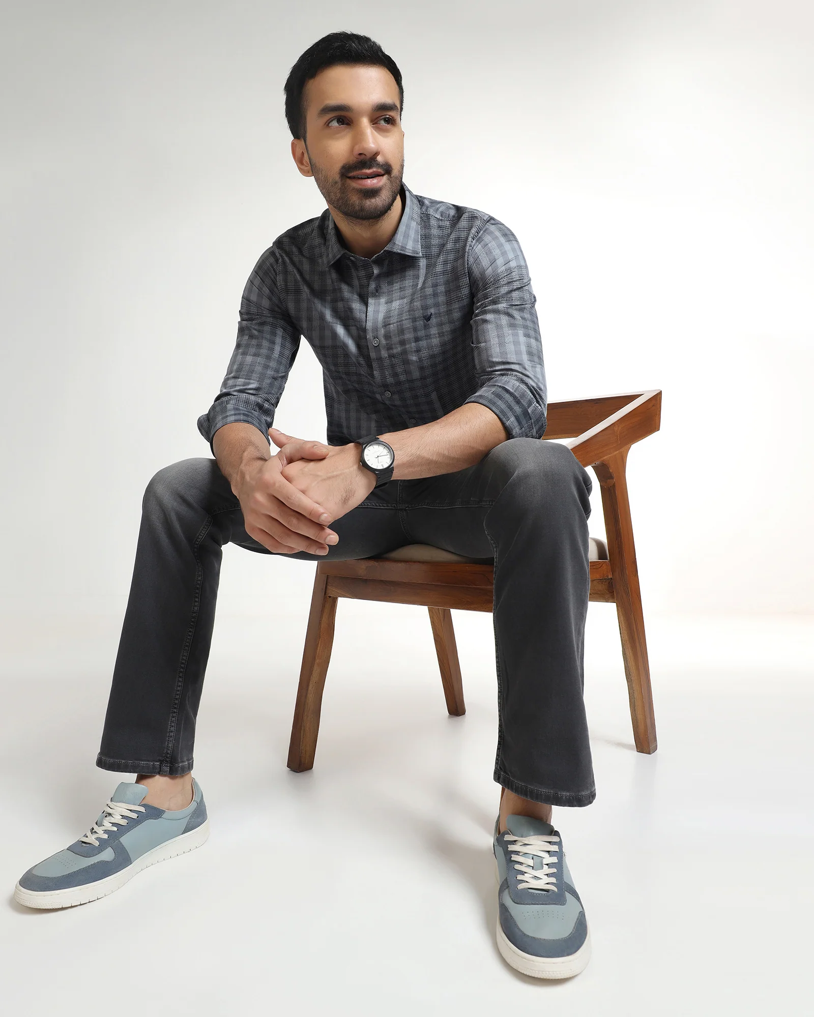 Navy Check Shirt - Lamor - Image 8