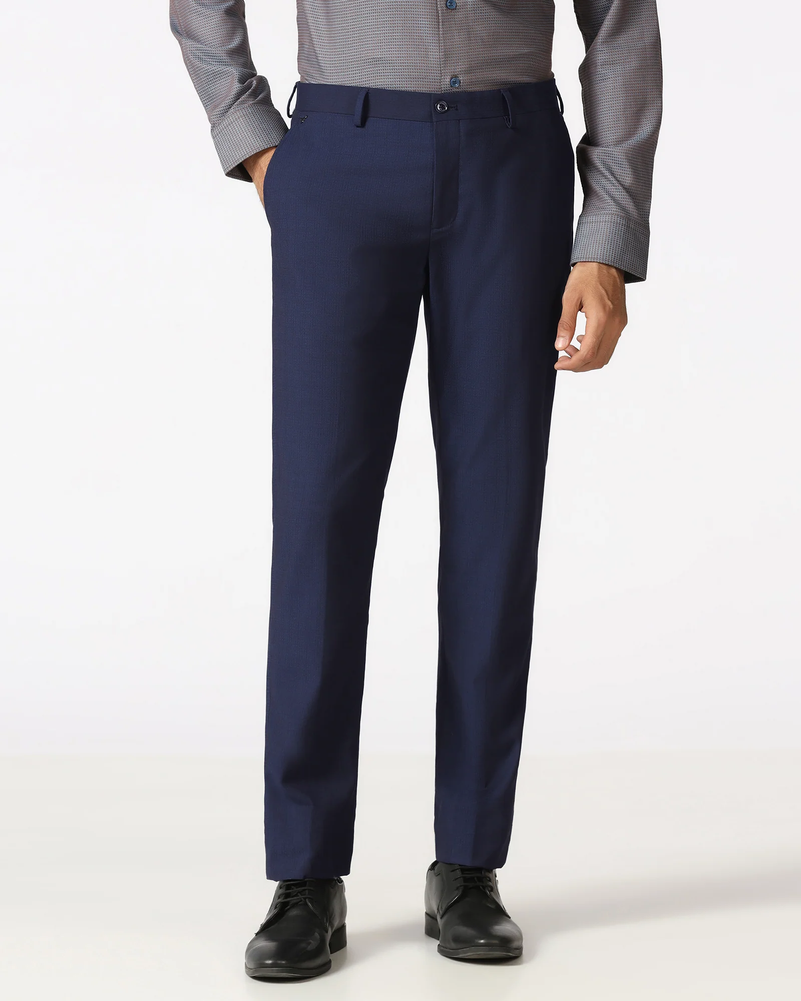 Navy Check Trouser - Baylor - Image 3