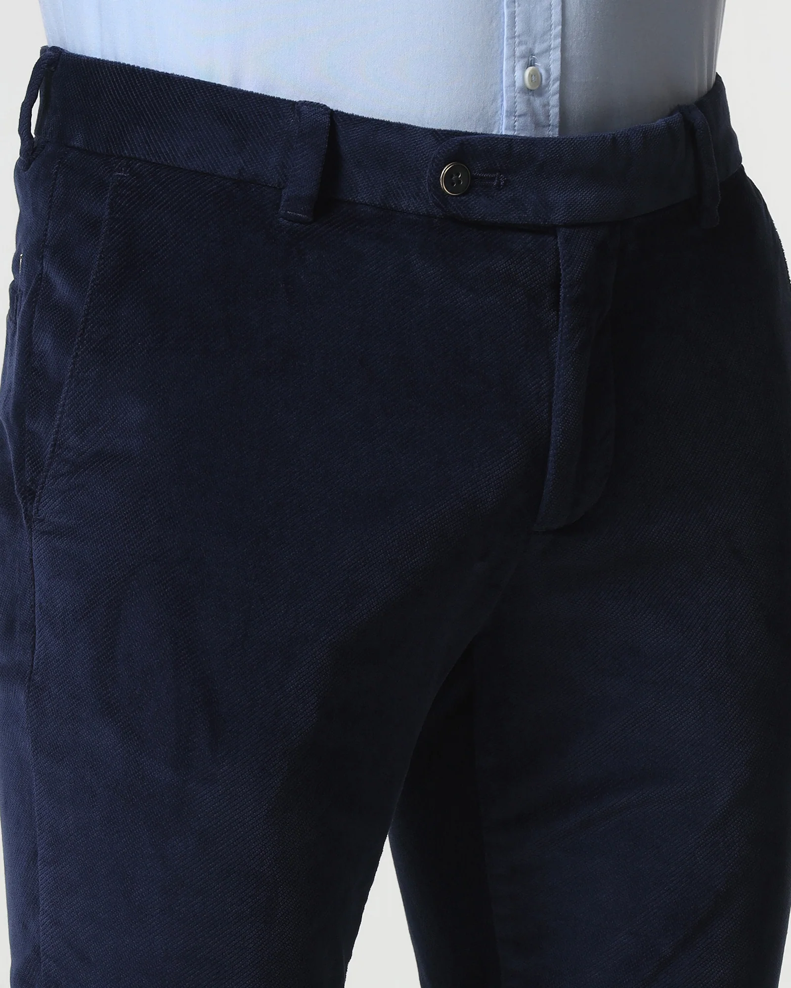 Navy Corduroy Solid Khakis - Fraser - Image 4
