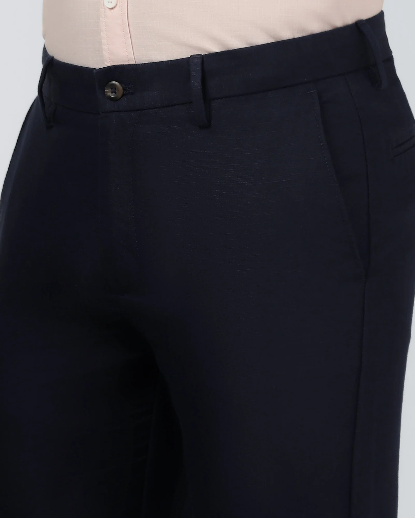 Navy Linen Solid Khaki - Hazel - Image 4