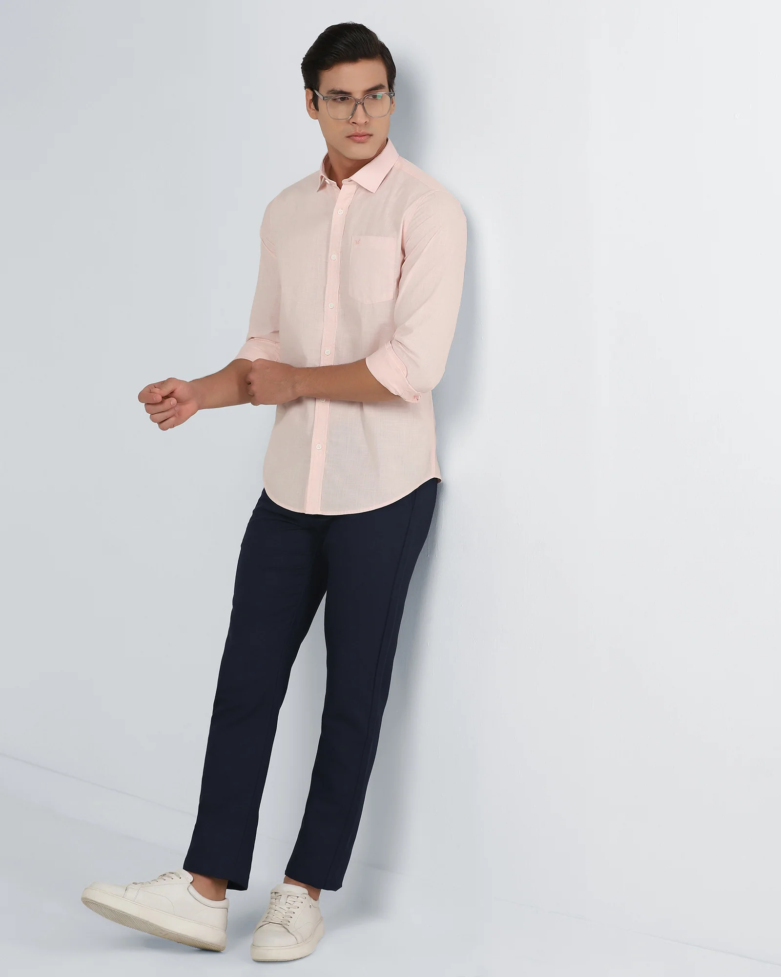 Navy Linen Solid Khaki - Hazel - Image 7