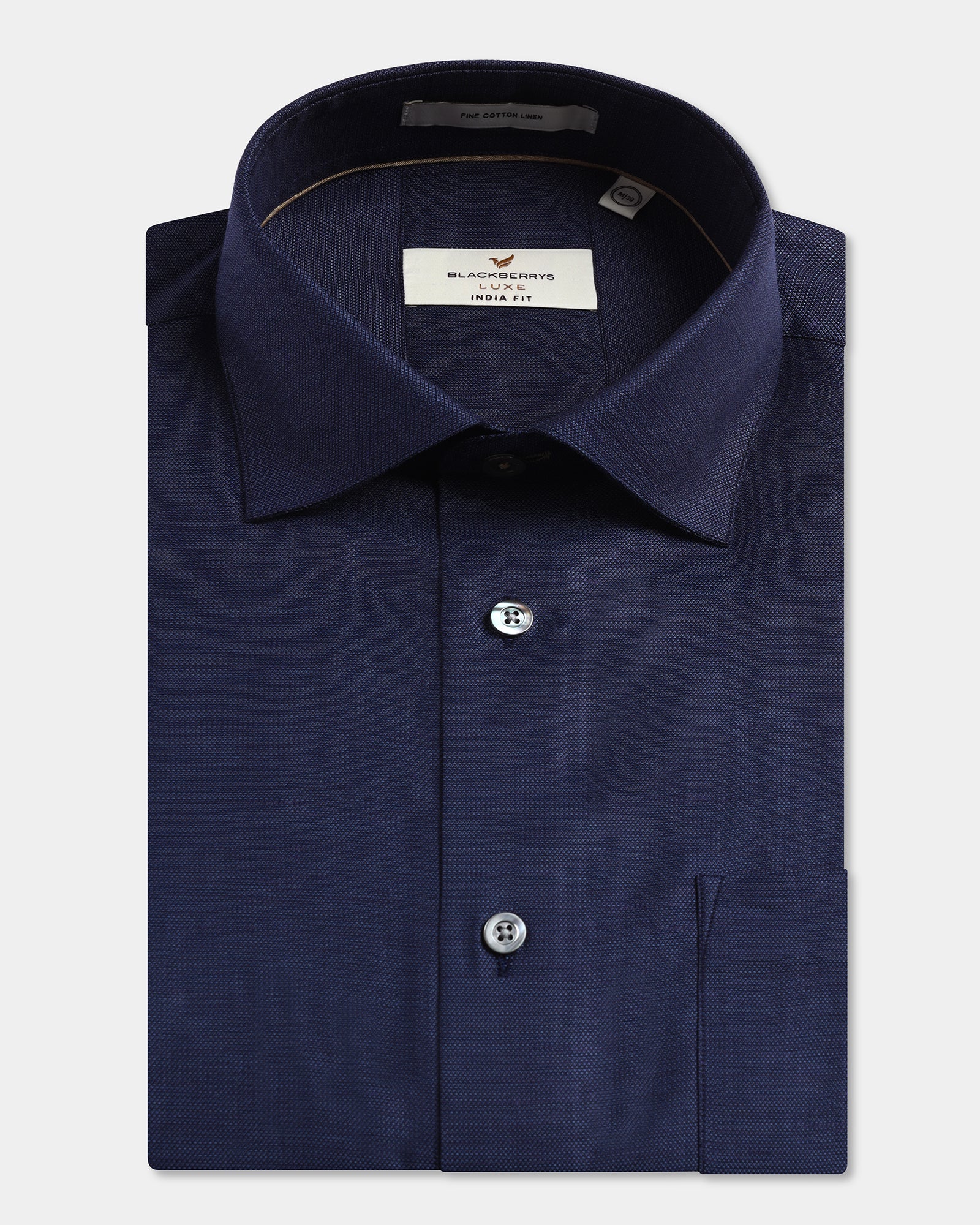Navy Luxe Solid Shirt - Quebec - Image 5