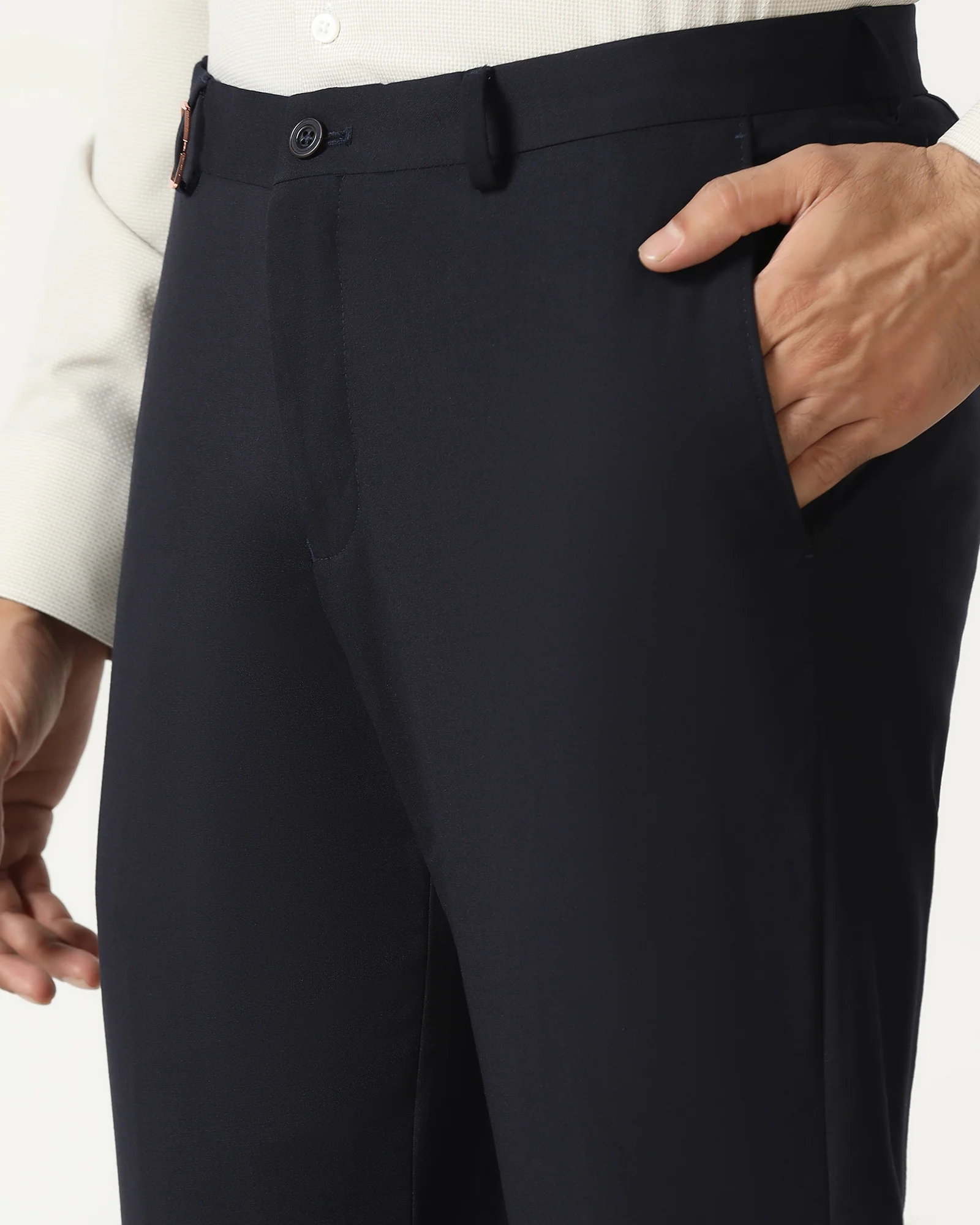 Navy Luxe Solid Trouser - Meter - Image 4