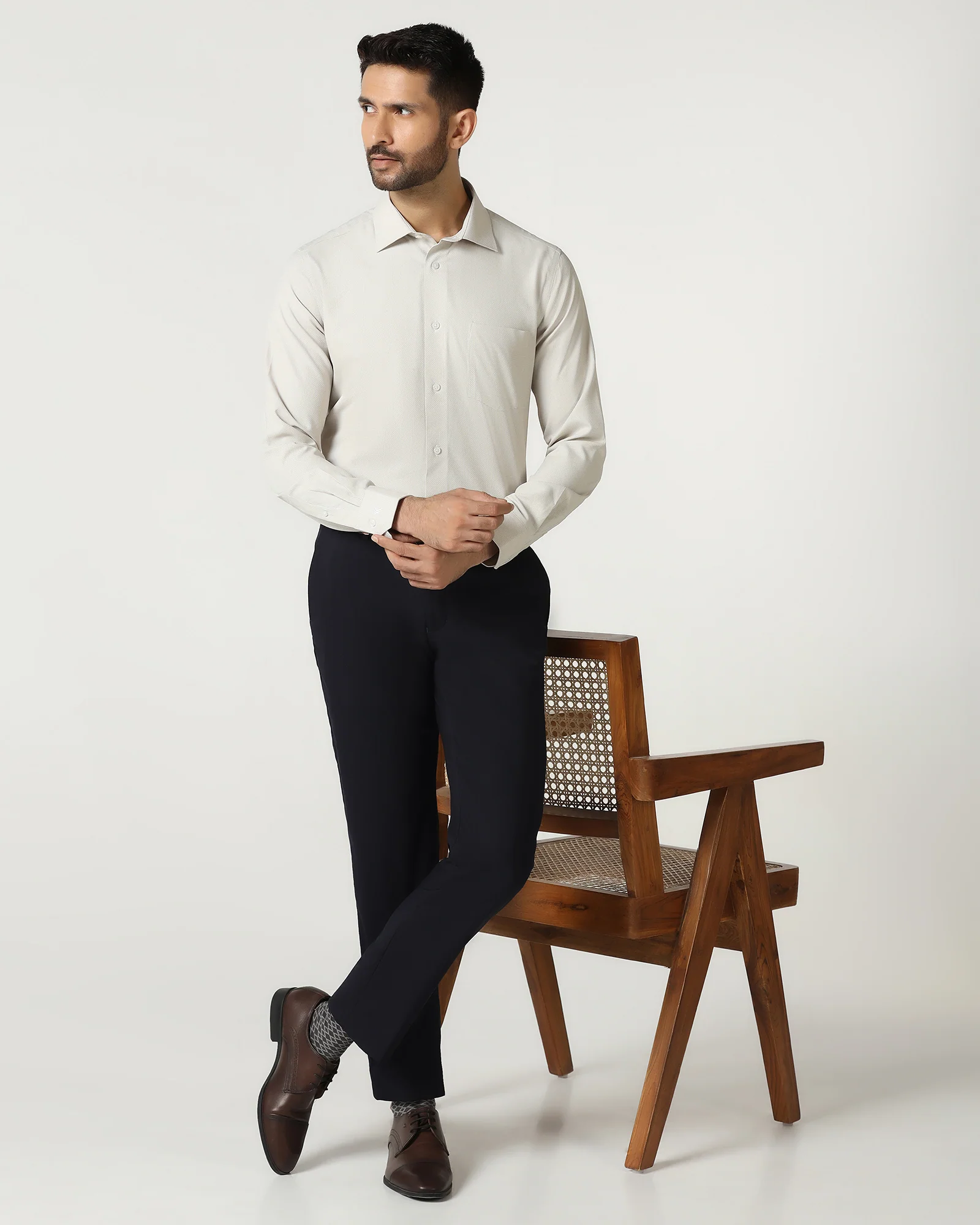 Navy Luxe Solid Trouser - Meter - Image 7