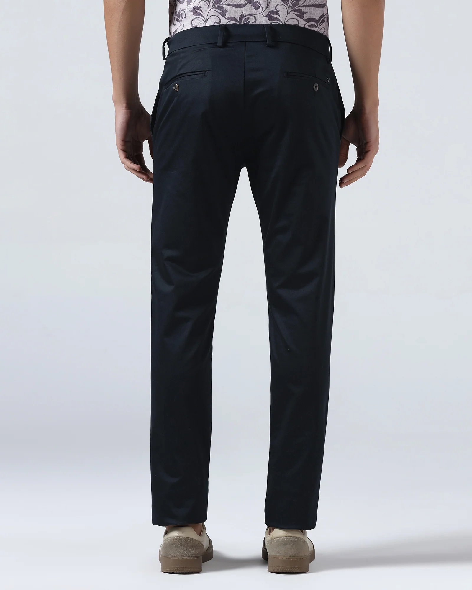 Navy Non Iron Solid Khaki - Cypres - Image 2