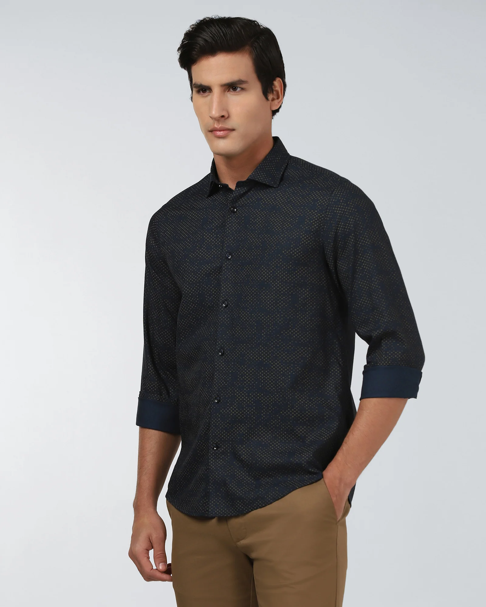 Navy Printed Shirt - Laver