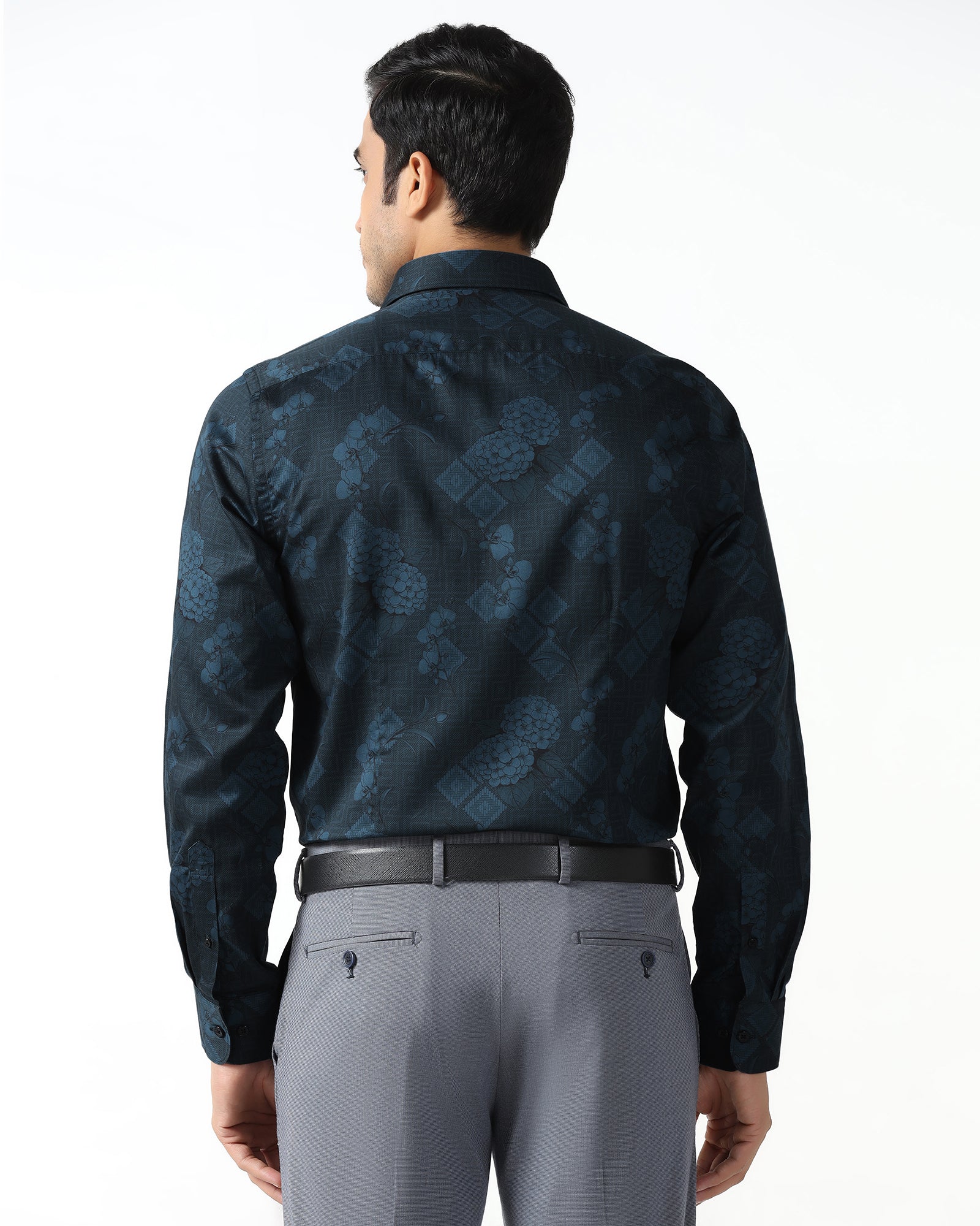 Navy Printed Shirt - Pristine - Image 2