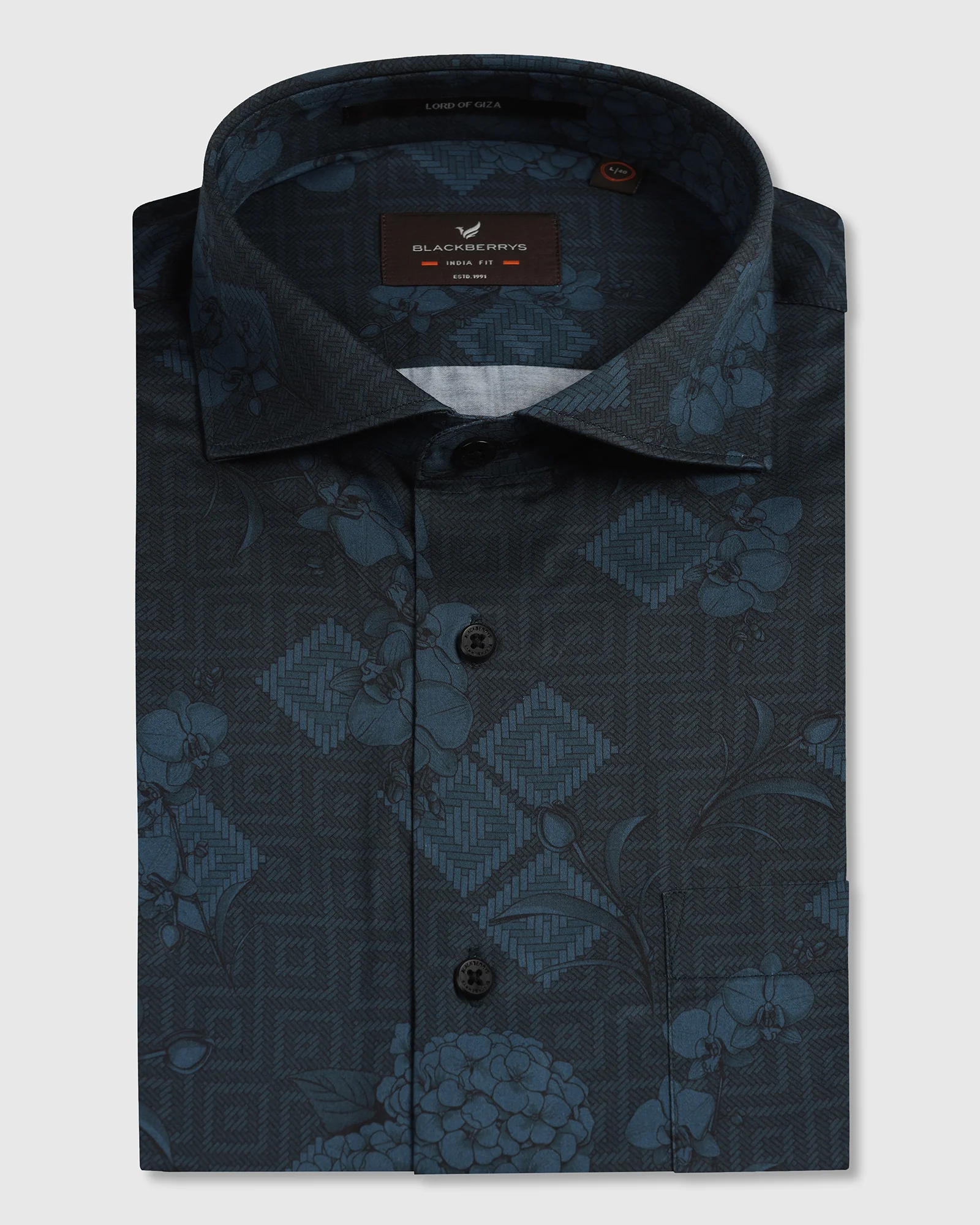 Navy Printed Shirt - Pristine - Image 5