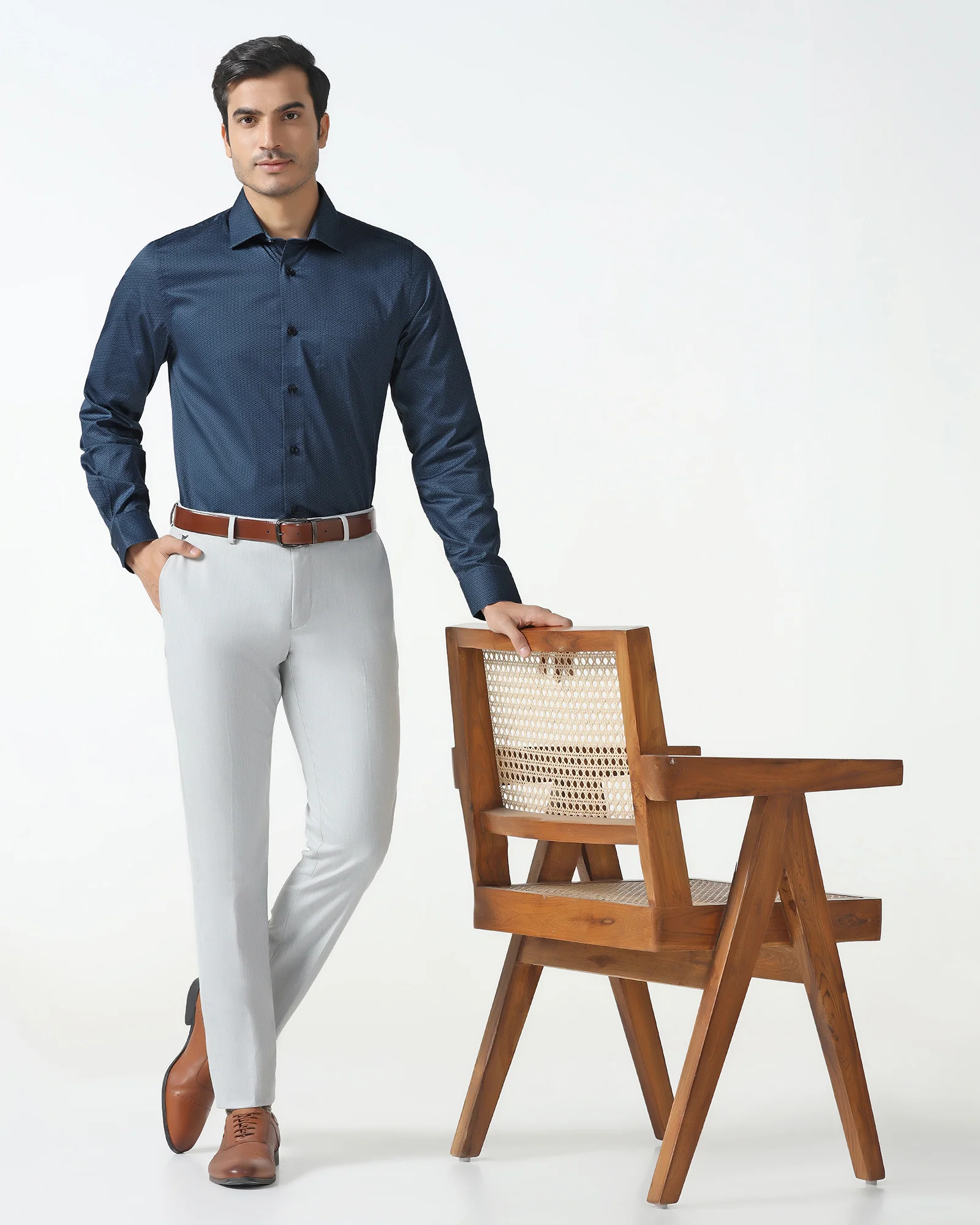 Navy Printed Shirt - Radio - Image 6