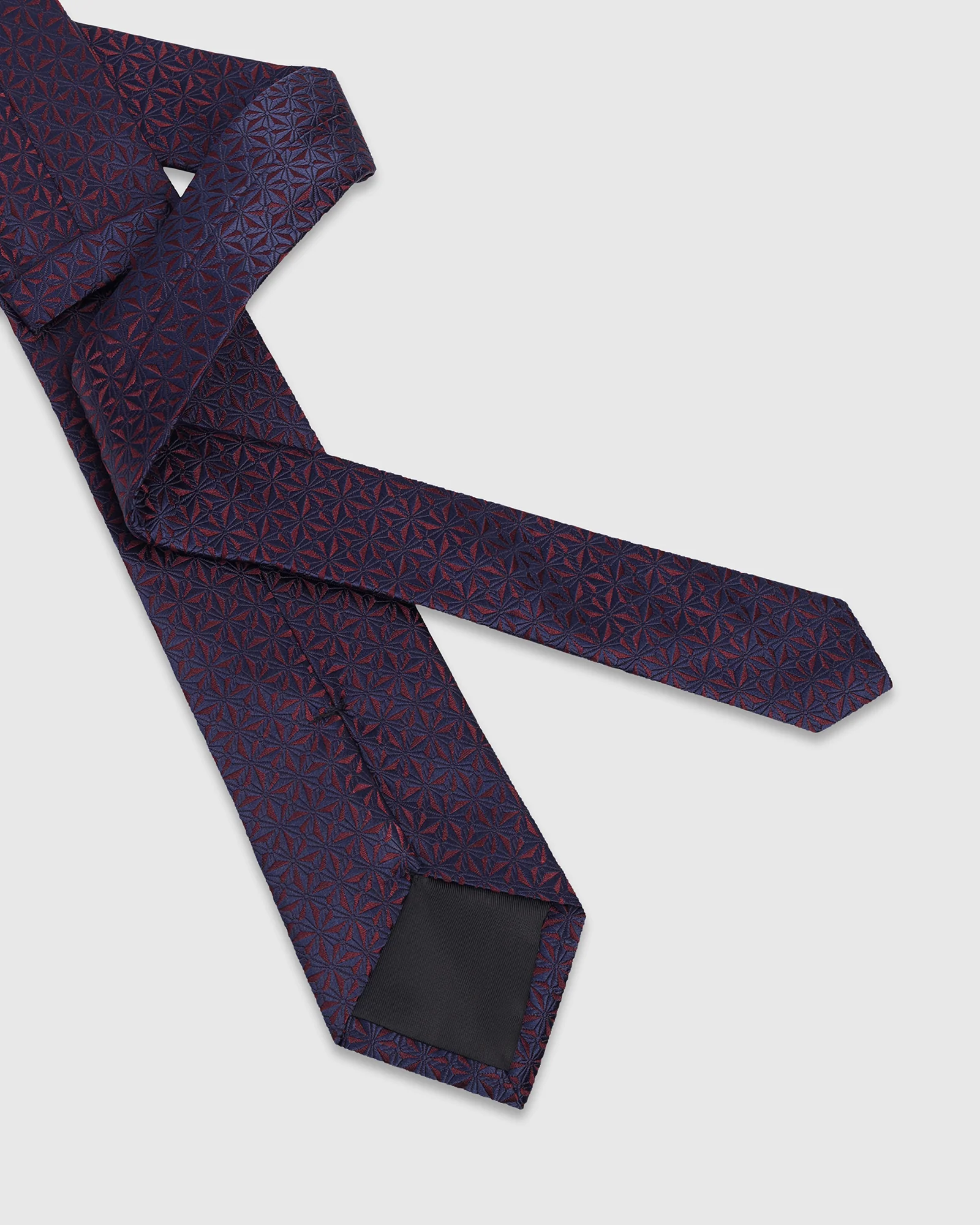 Navy Silk Jacquard Tie - Wilber - Image 4