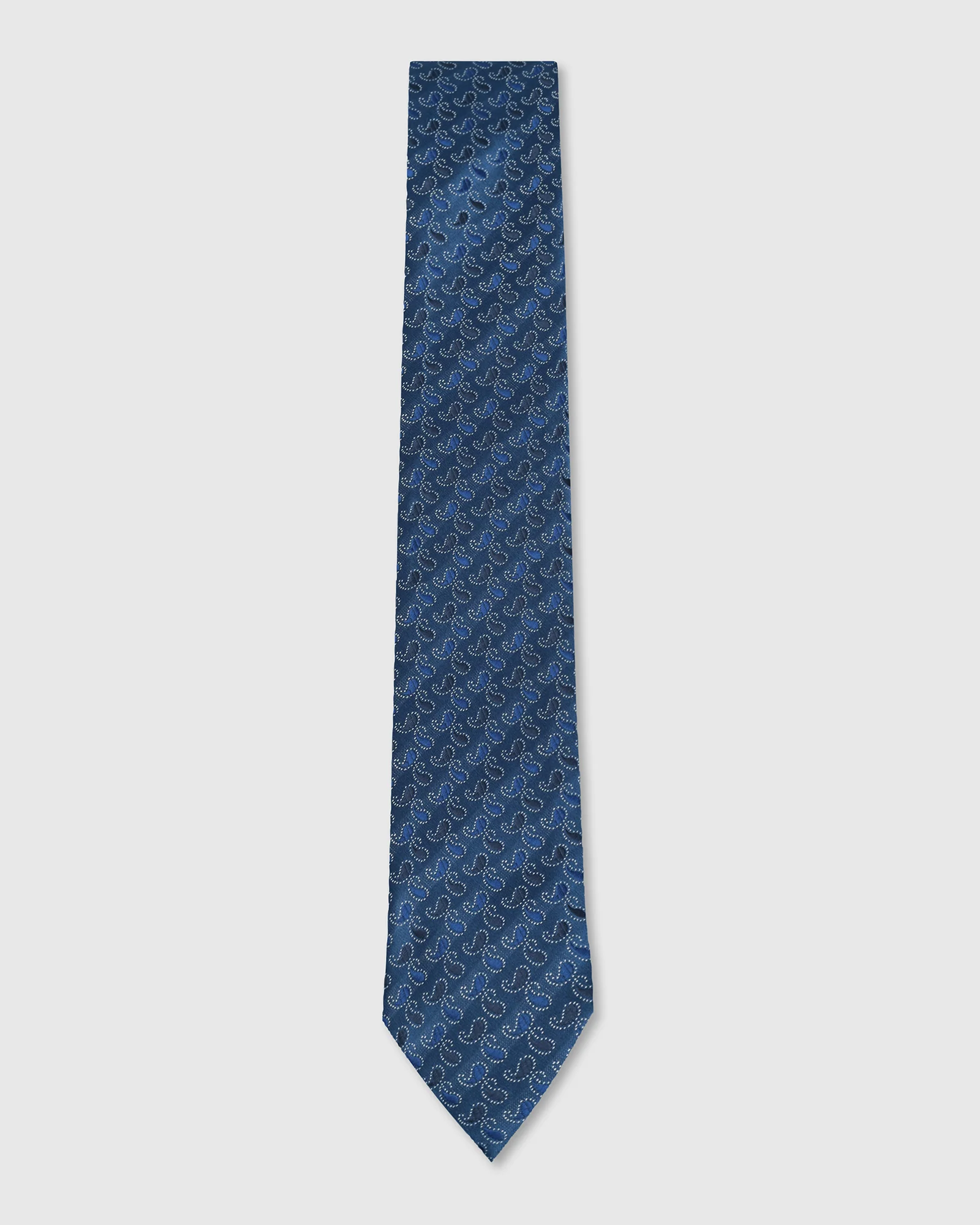 Navy Silk Jacquard Tie - Willfred - Image 4
