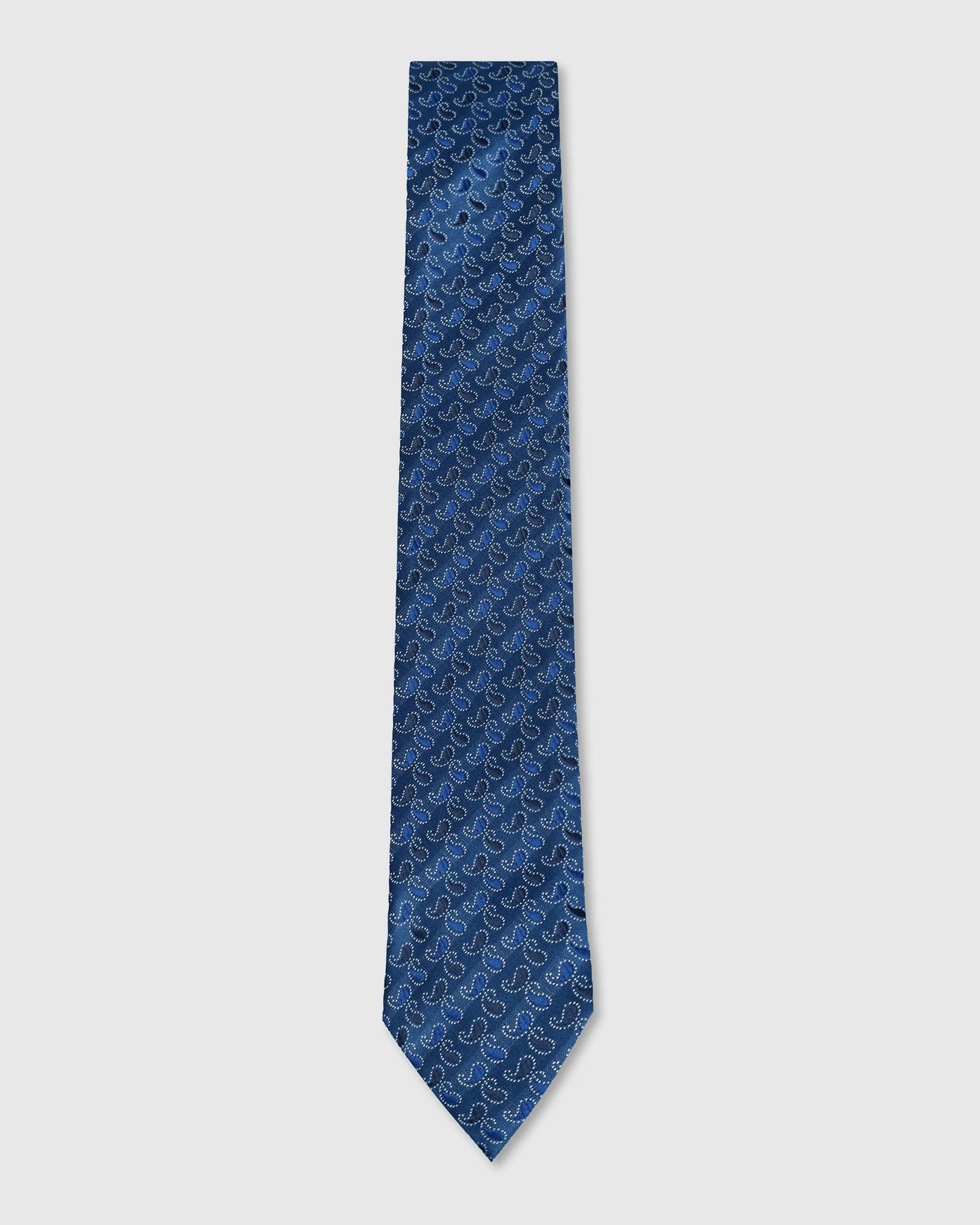 Navy Silk Jacquard Tie - Willfred - Image 7
