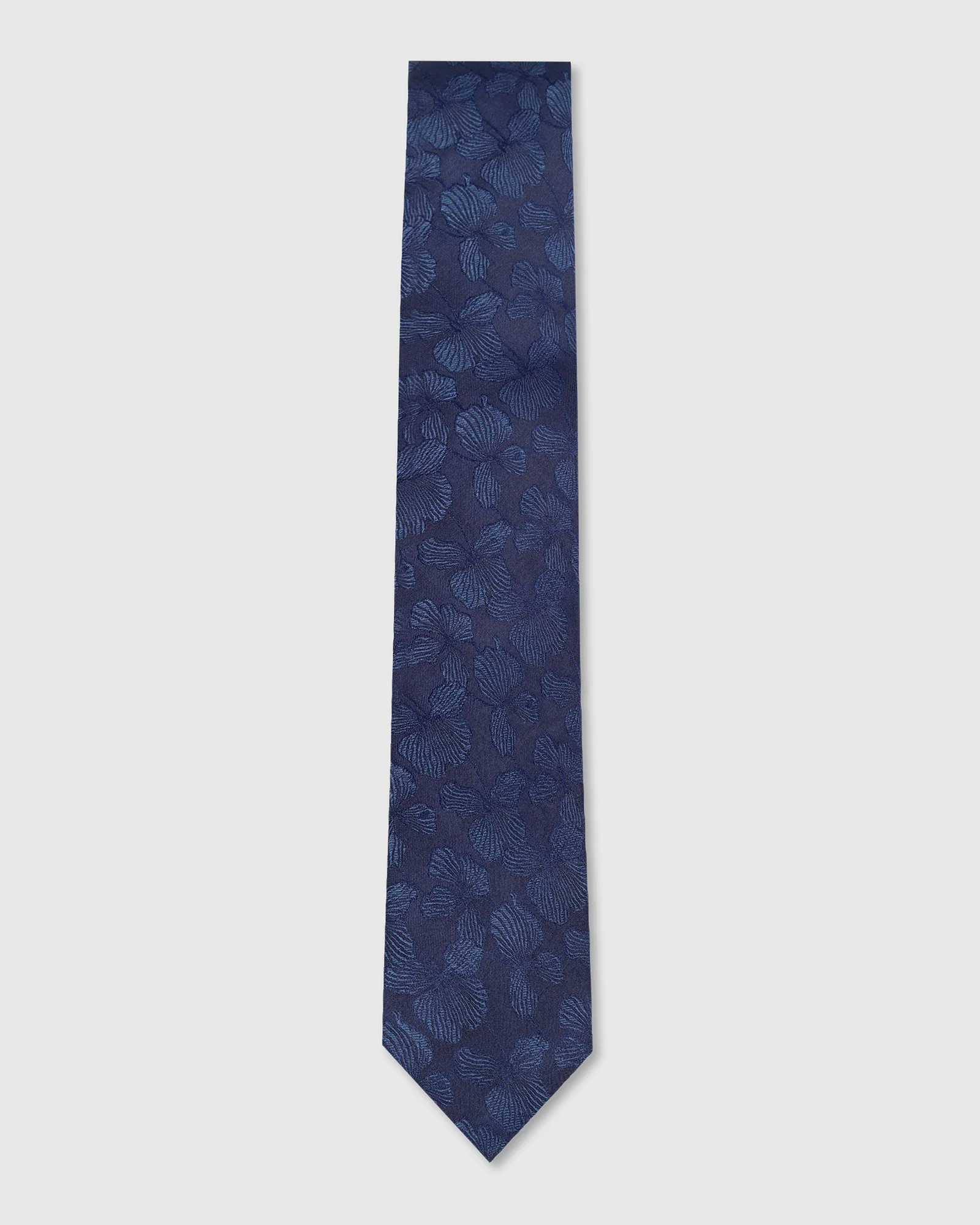Navy Silk Jacquard Tie - Willis - Image 5