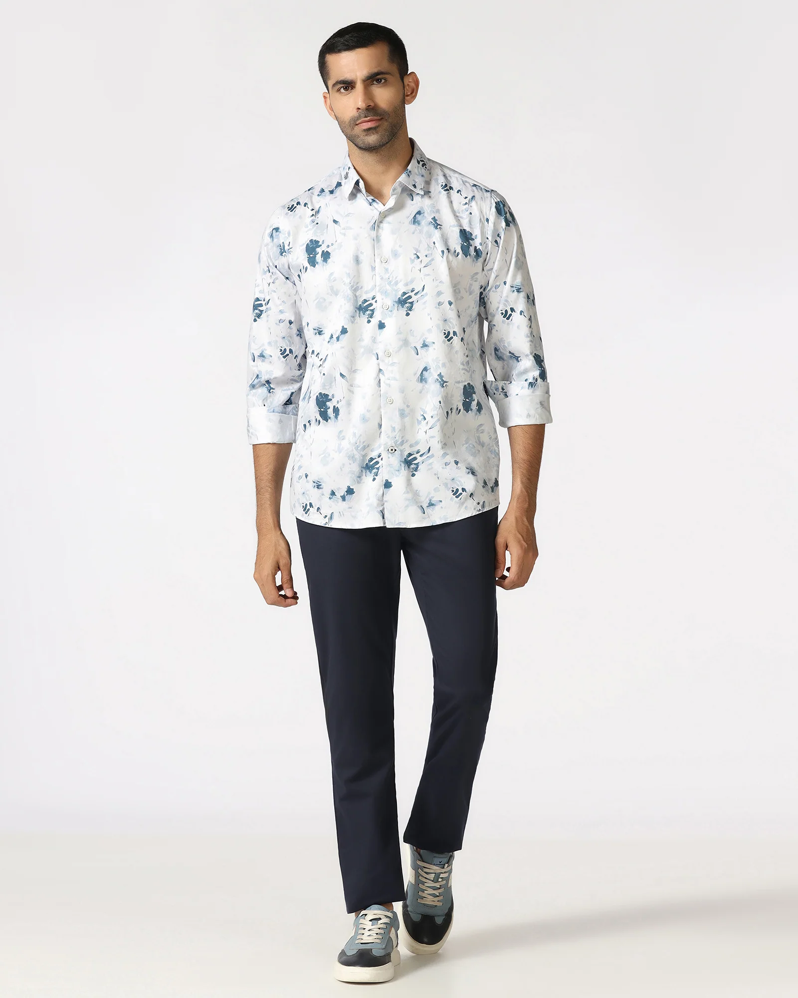 Navy Solid Khakis - Elba