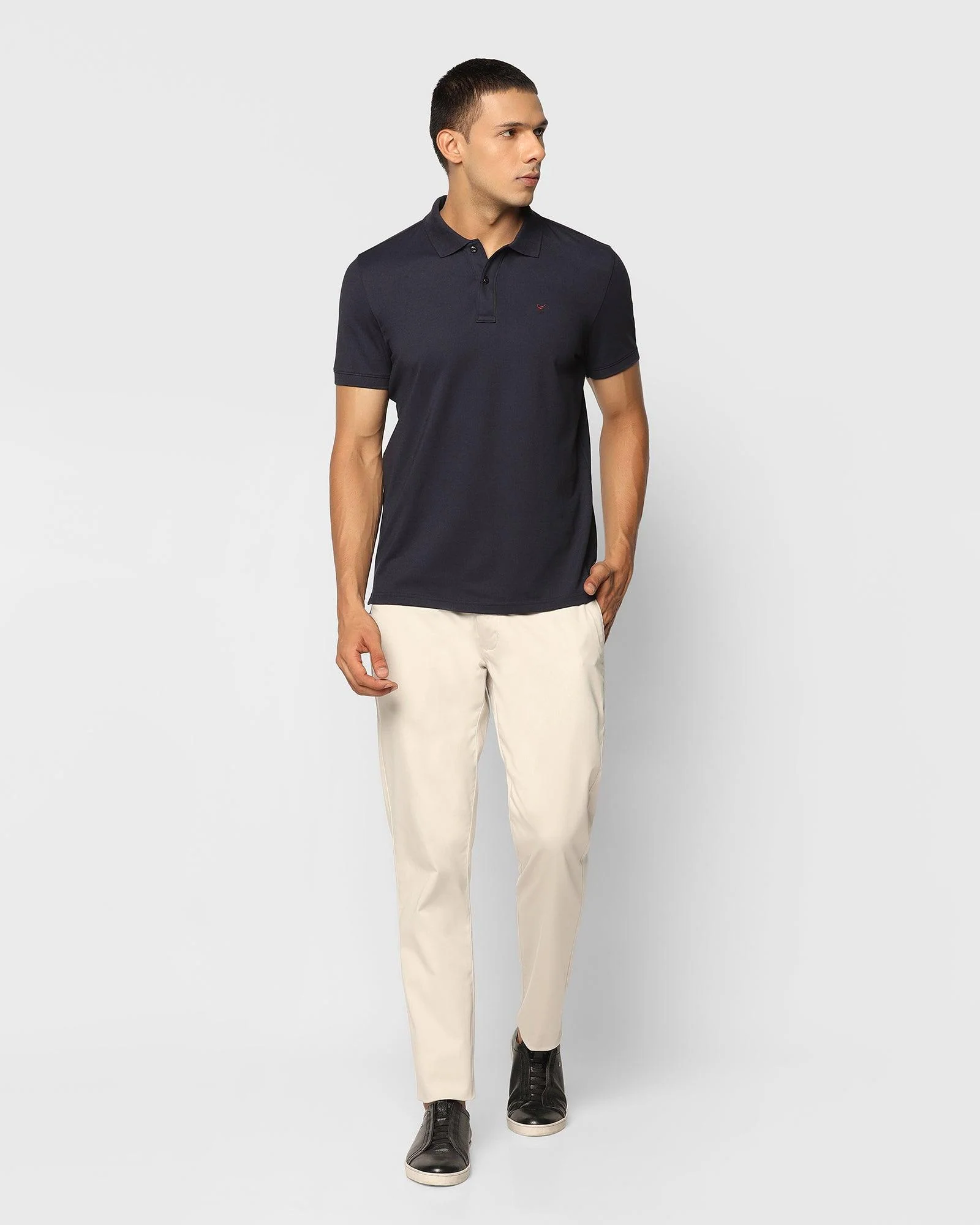 Navy Must Haves Solid Polo - Yukii - Image 3