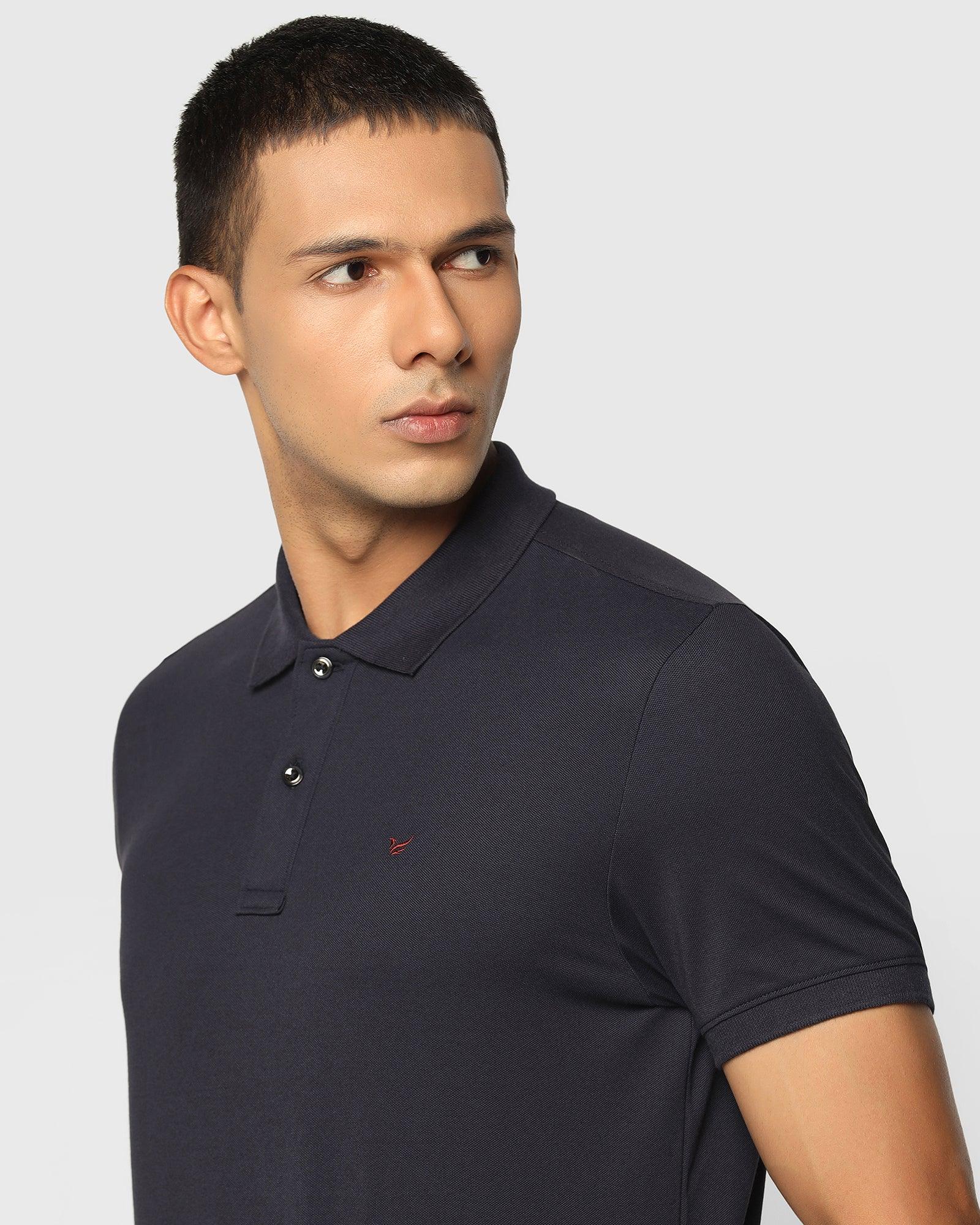 Navy Must Haves Solid Polo - Yukii - Image 4