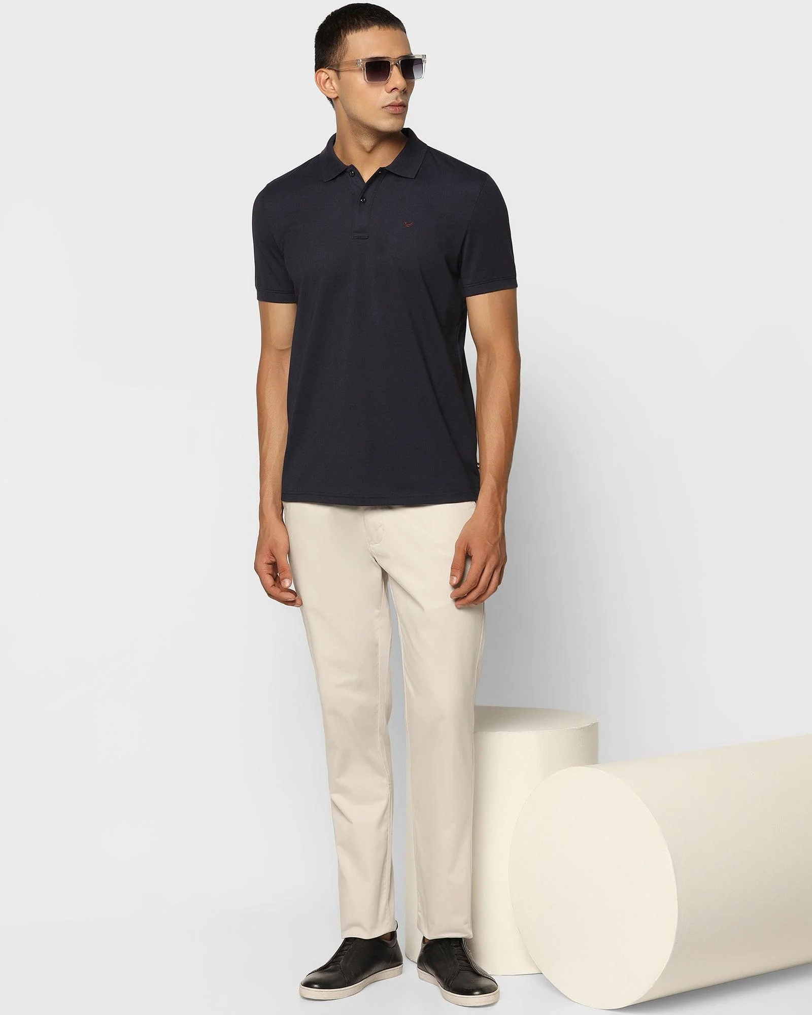Navy Must Haves Solid Polo - Yukii - Image 6