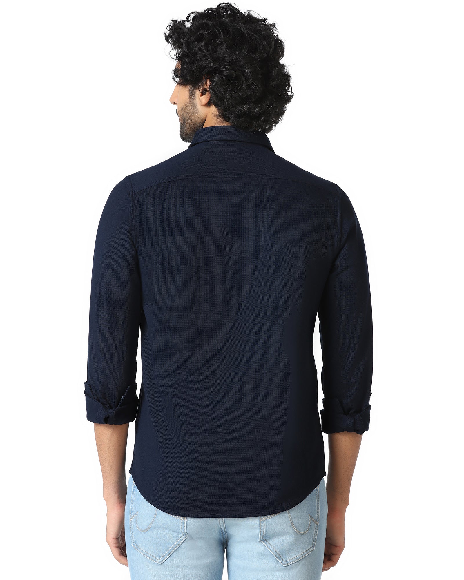 Navy Solid Shirt - Diaz - Image 2