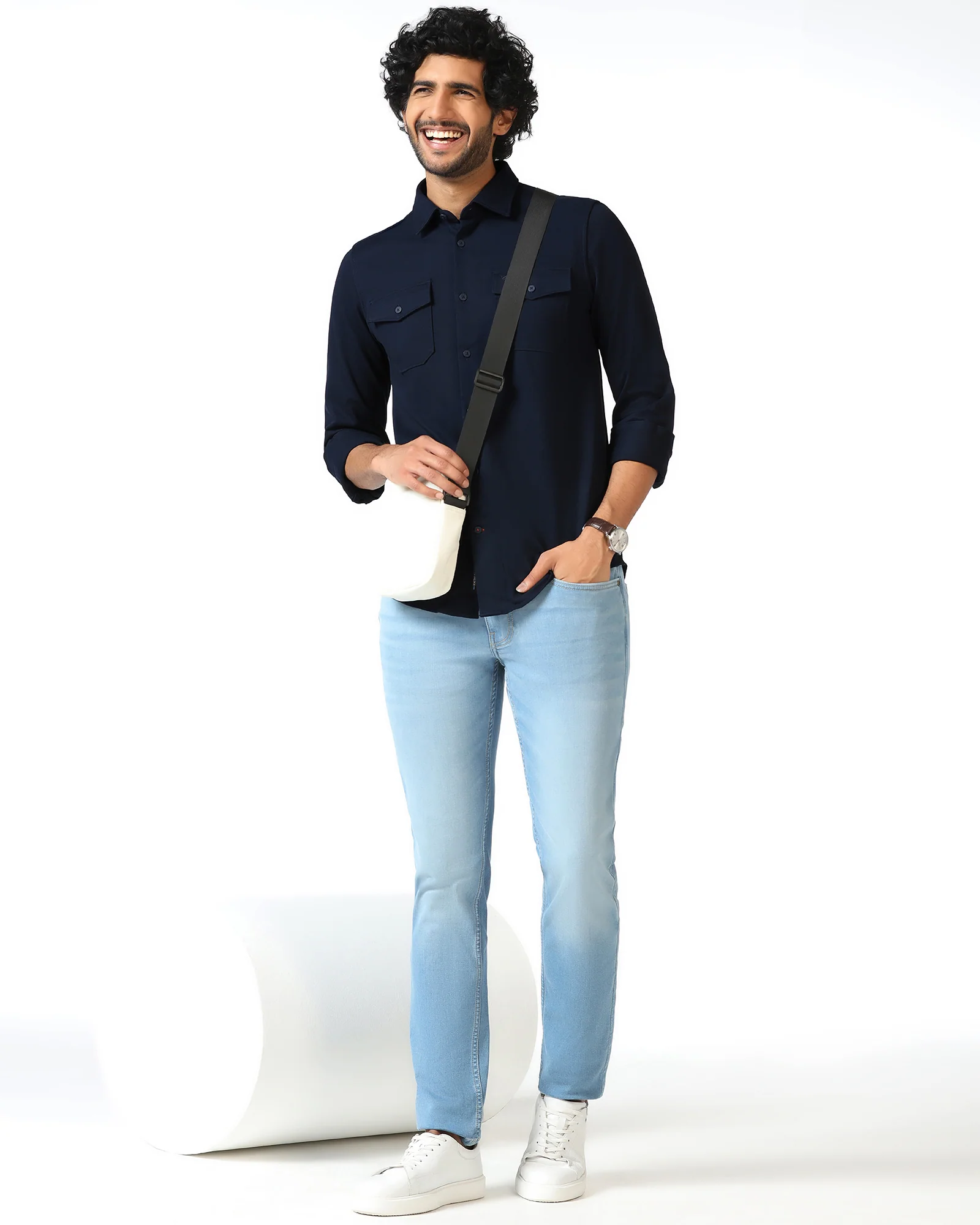 Navy Solid Shirt - Diaz - Image 7