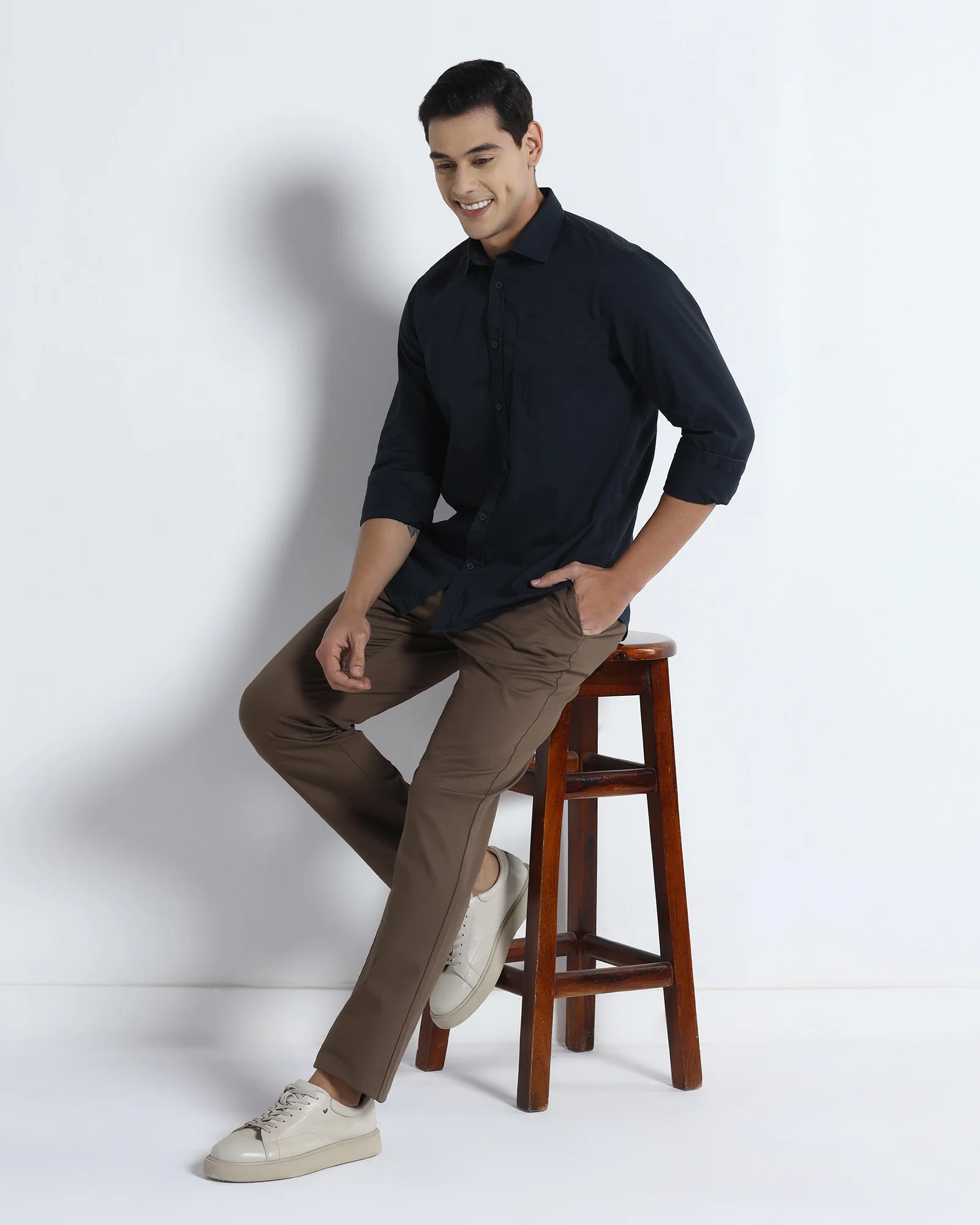 Navy Solid Shirt - Zento - Image 8