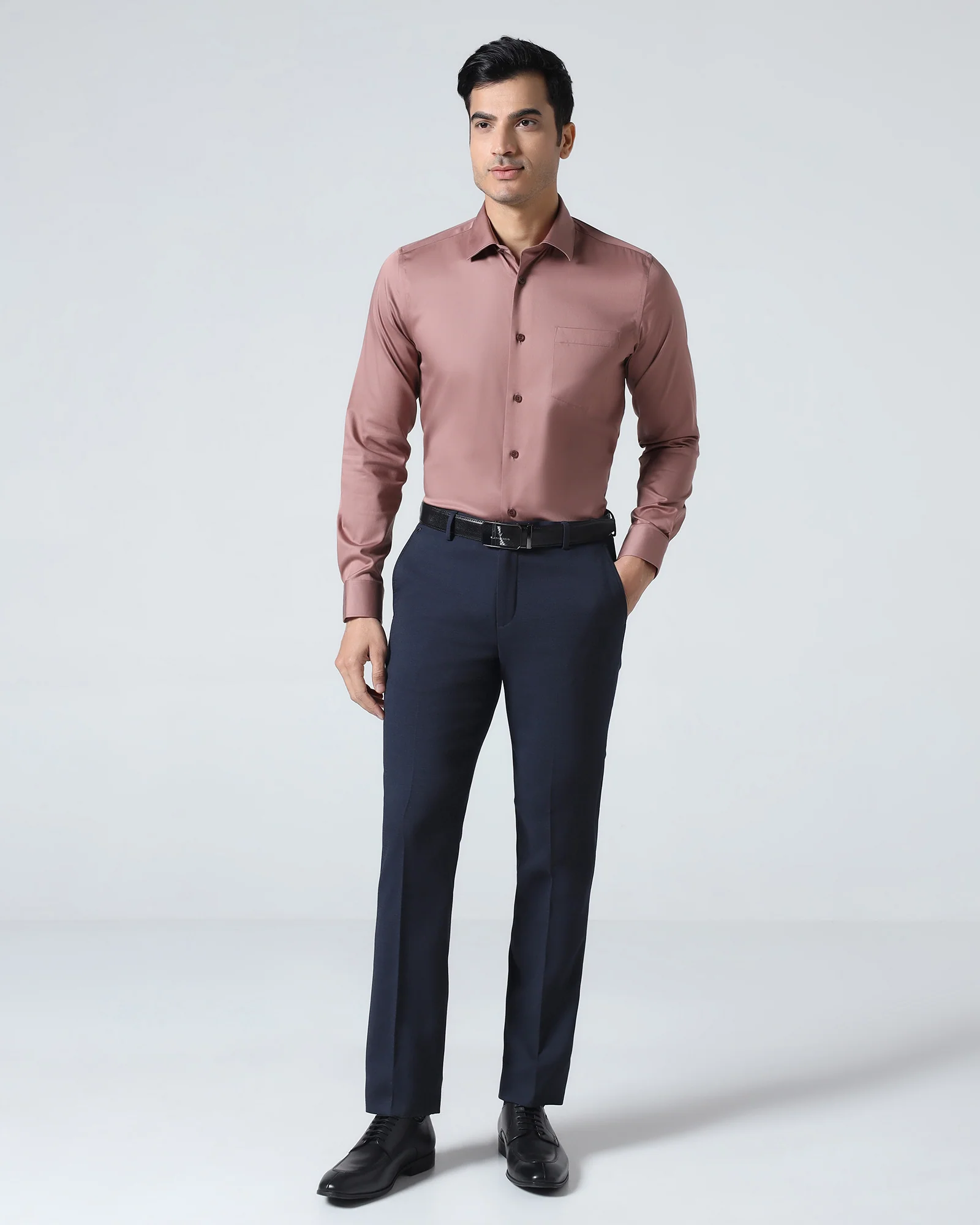 Navy Solid Trouser - Kings